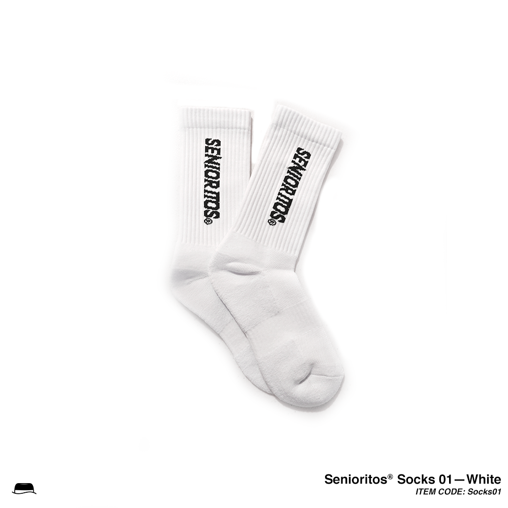 ATHLEISURE — SEMI CREW KNITTED SPORT SOCKS 01 | WHITE