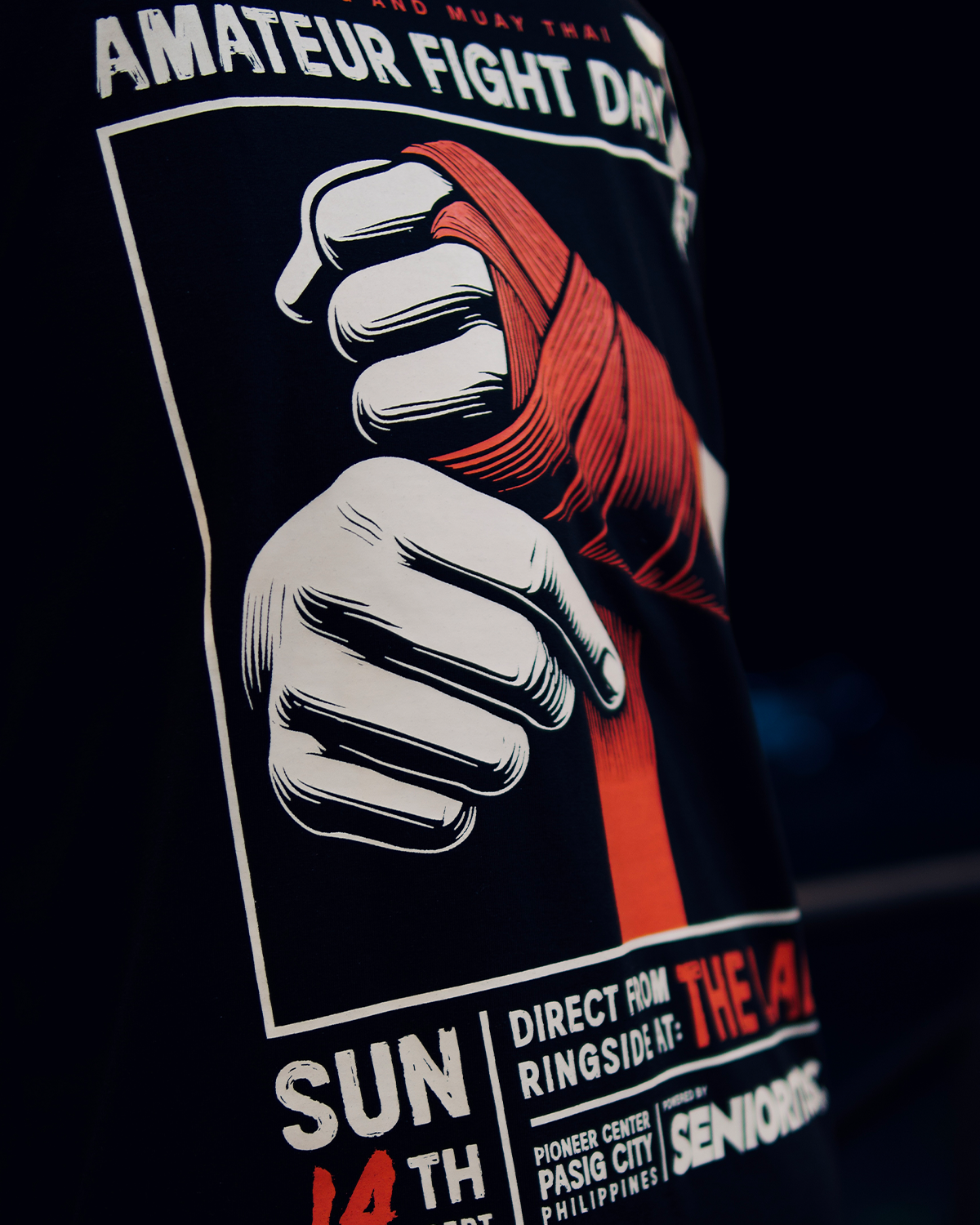 FIGHT DAY TEE | BLACK | THE LAB X SENIORITOS® COLLABORATION