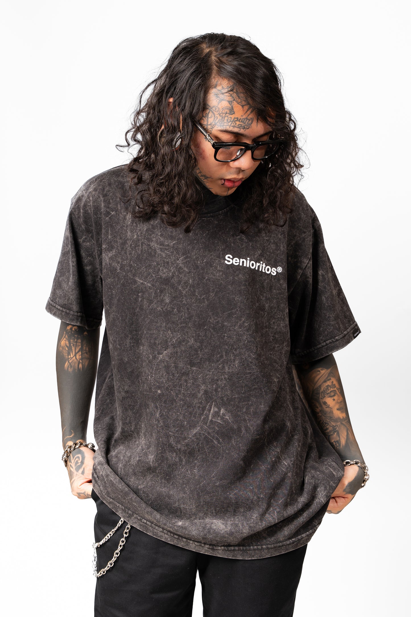 HELVETICA ACID OVERSIZED TEE | BLACK