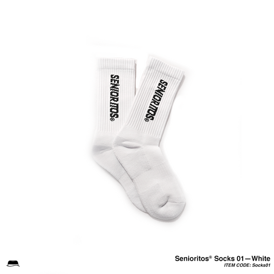 ATHLEISURE —  SEMI CREW KNITTED SPORT SOCKS 01 | WHITE