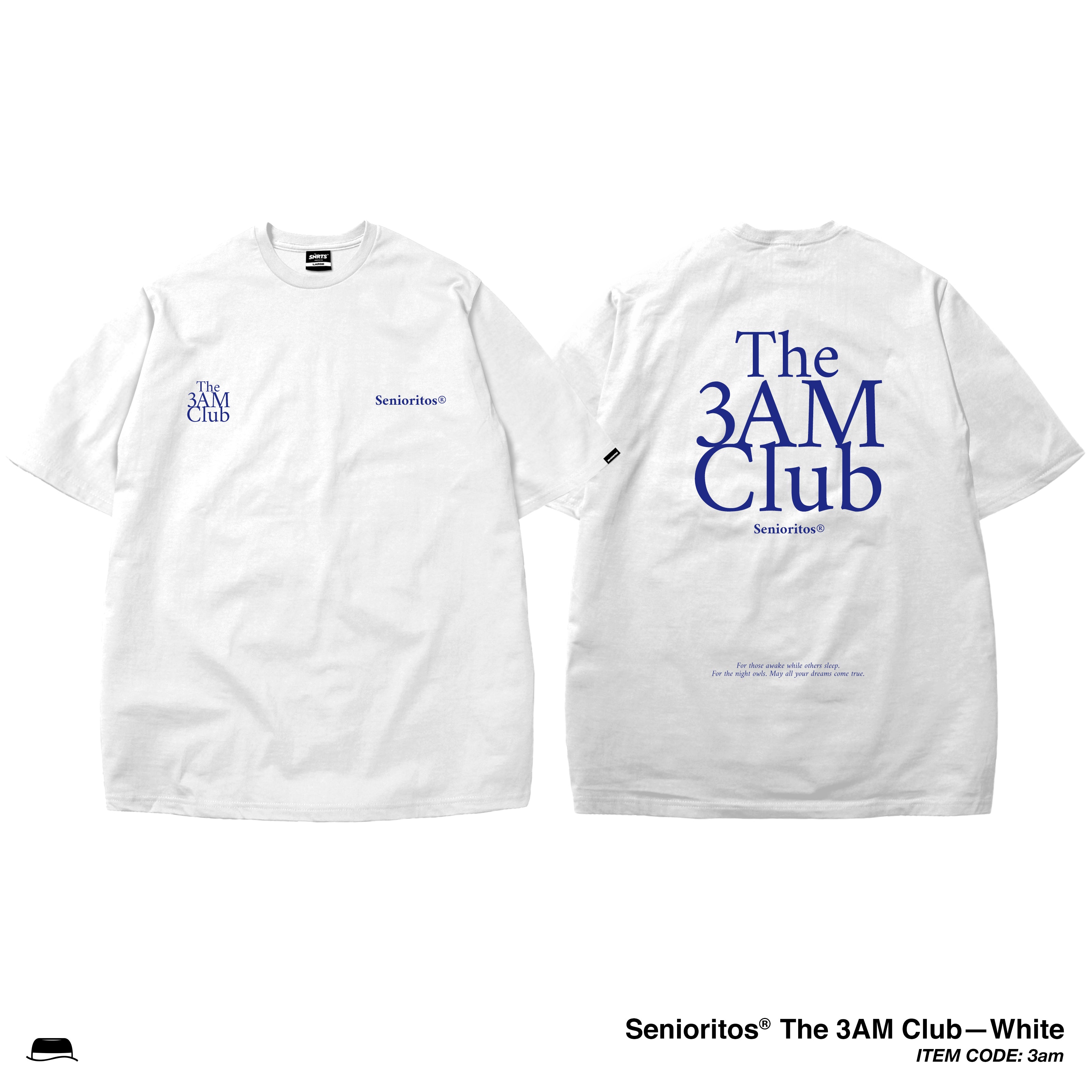 3AM CLUB BOXY TEE | CLEAR WHITE