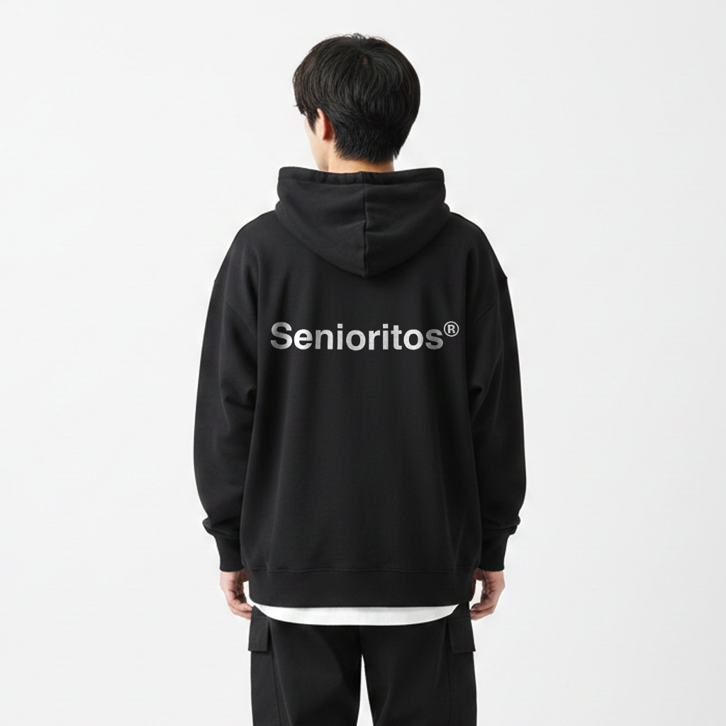 HELVETICA OVERSIZED HOODIE | BLACK