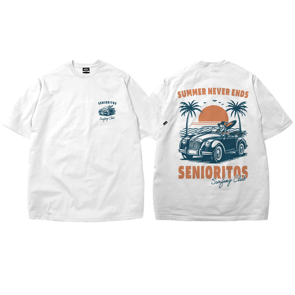SUMMER NEVER ENDS (SURFING CLUB) TEE | WHITE