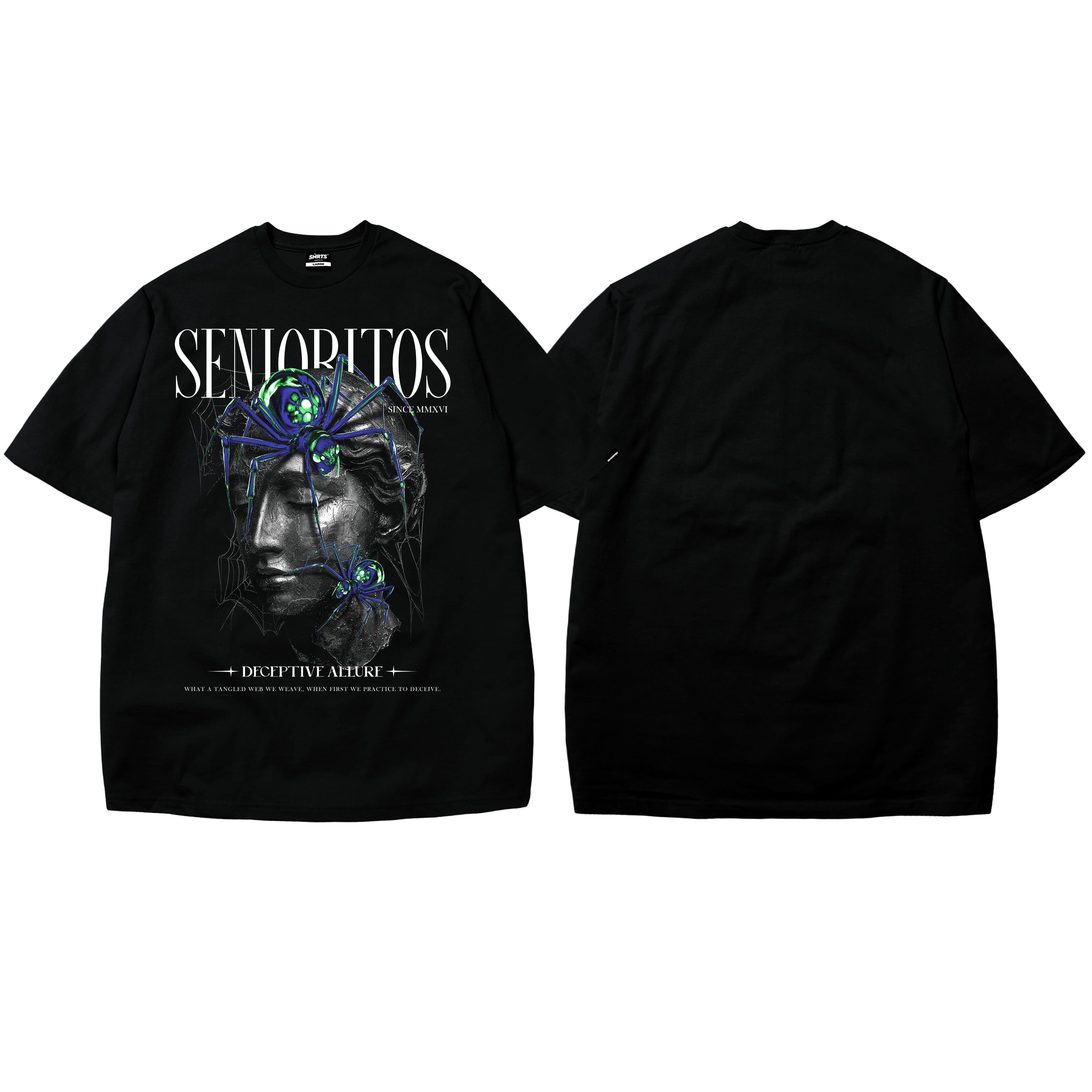 DECEPTIVE ALLURE (SPIDER) TEE | BLACK