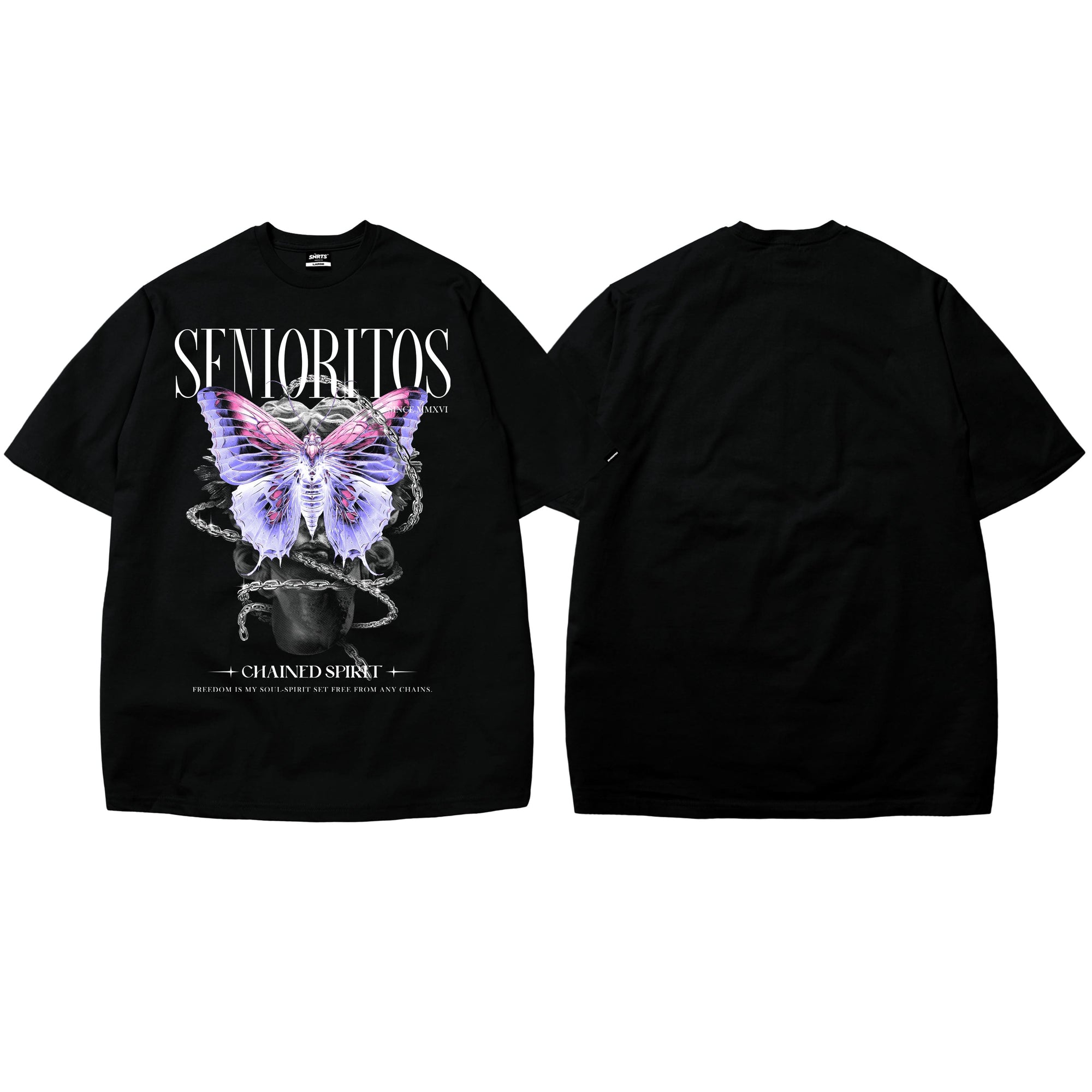 CHAINED SPIRIT (BUTTERFLY) TEE | BLACK