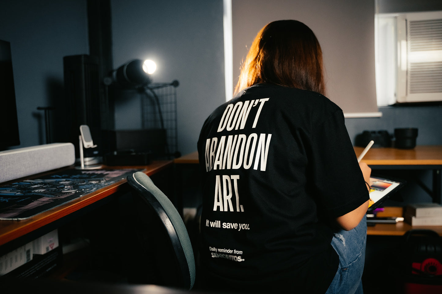 DON'T ABANDON ART TEE | BLACK