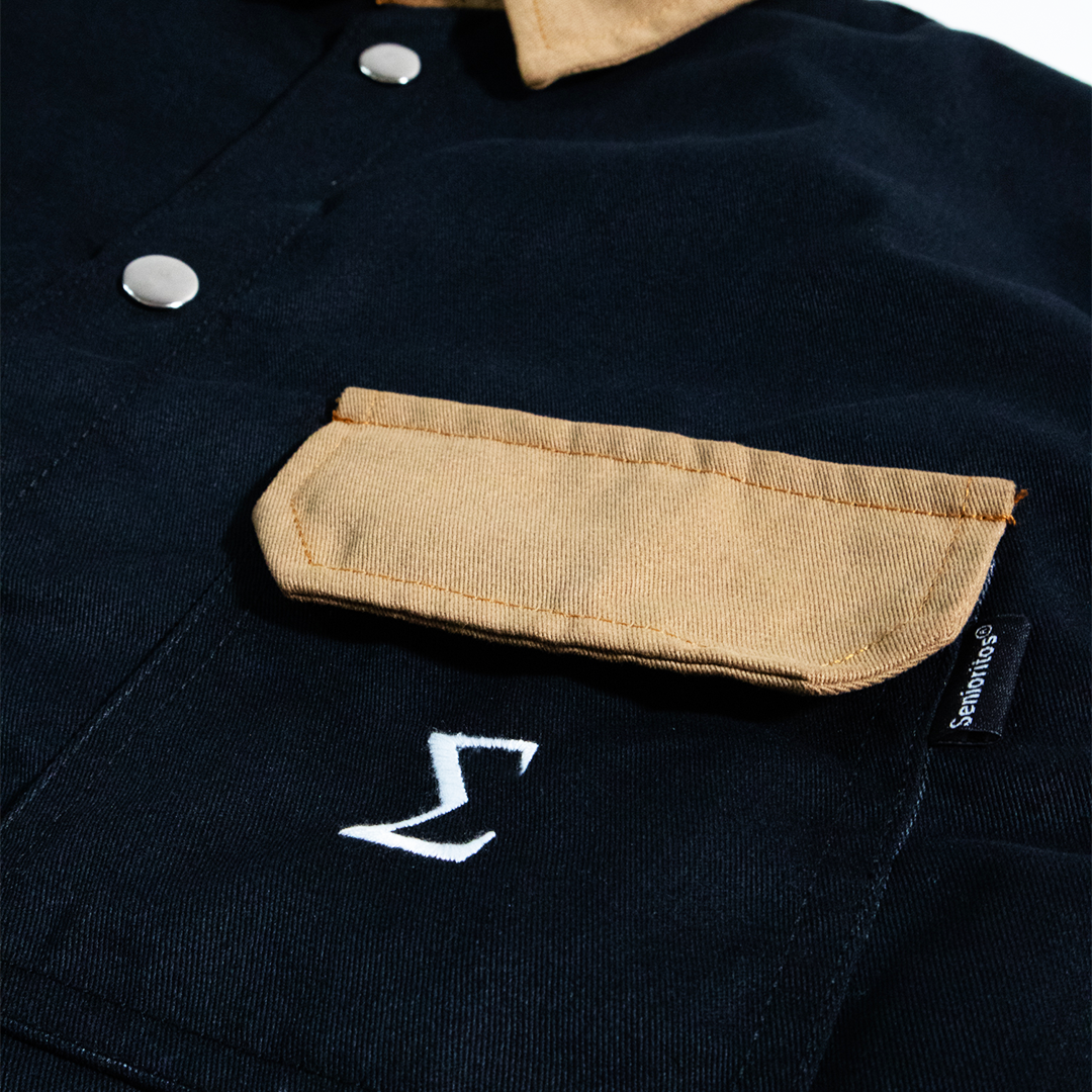 SIGMA SNAP BUTTON DOWN COLLARED JACKET 01 | BLACK