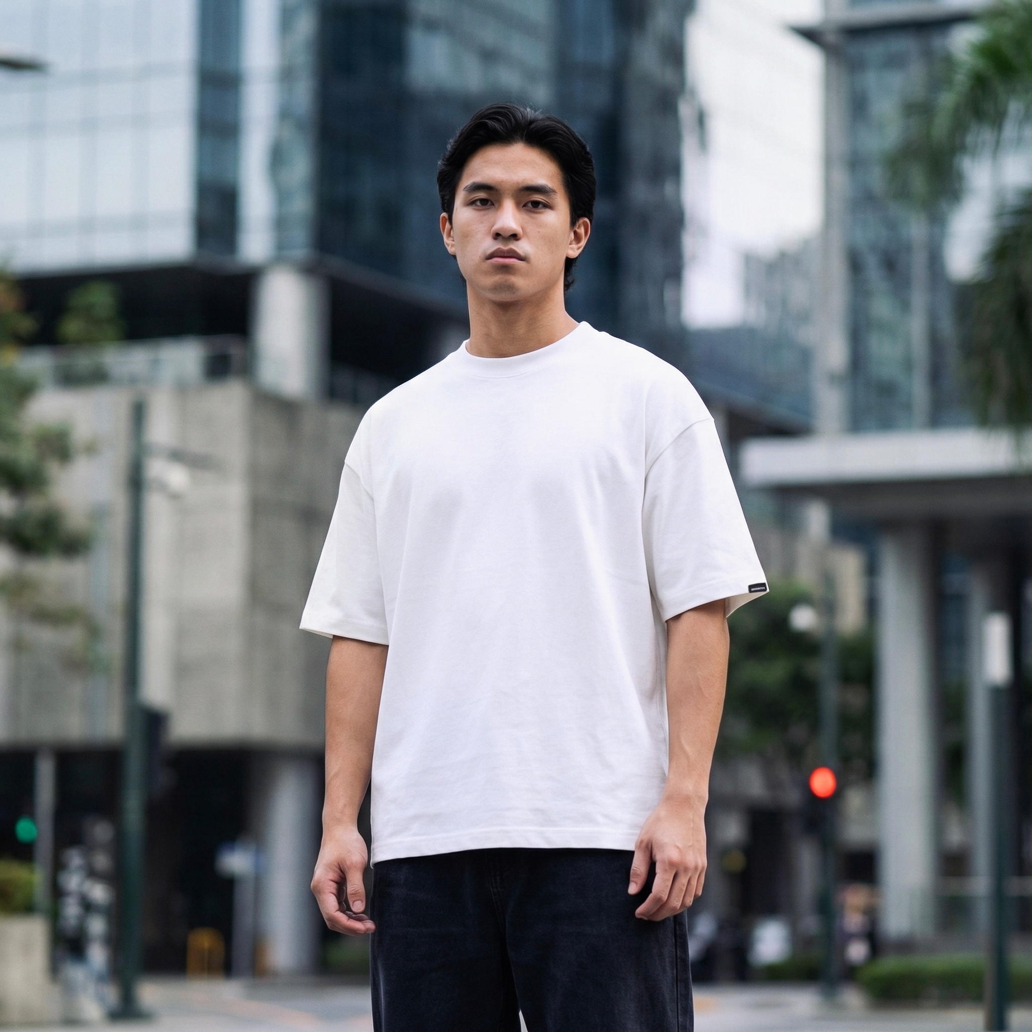 BOXY PLAIN TEE | WHITE