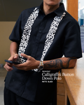 CALLIGRAFFITI BUTTON DOWN POLO 01 | MATTE BLACK