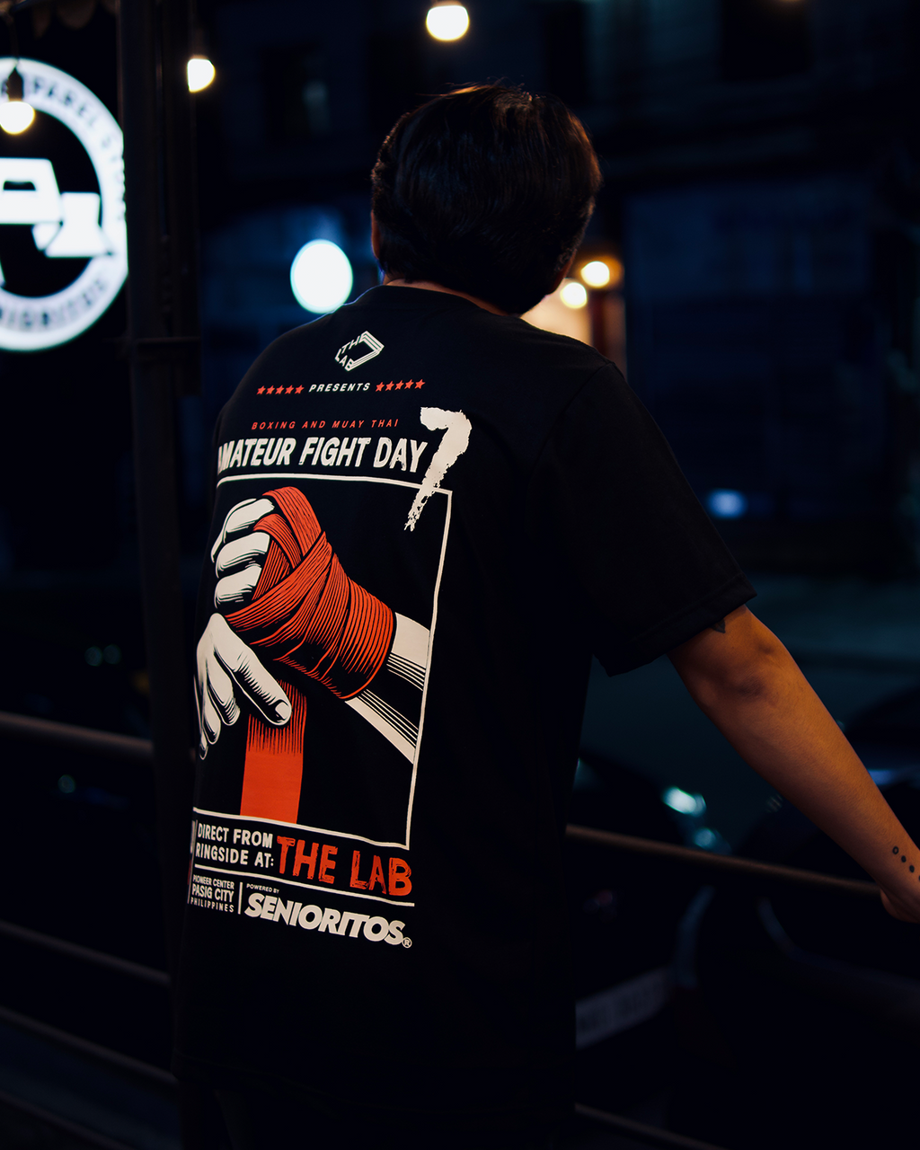 FIGHT DAY TEE | BLACK | THE LAB X SENIORITOS® COLLABORATION