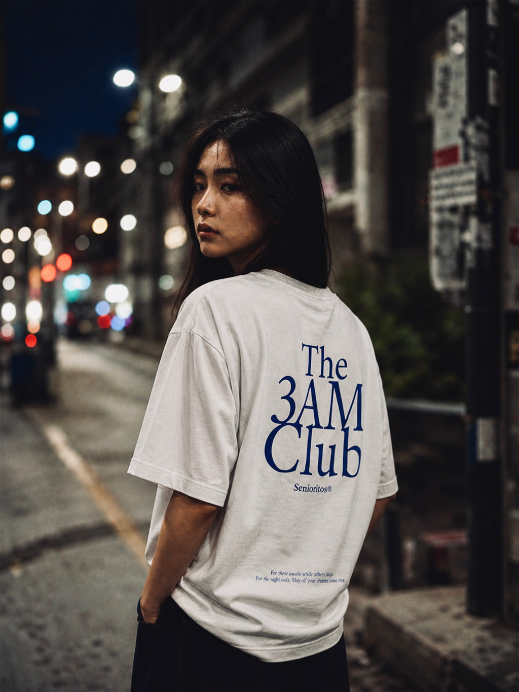 3AM CLUB BOXY TEE | CLEAR WHITE