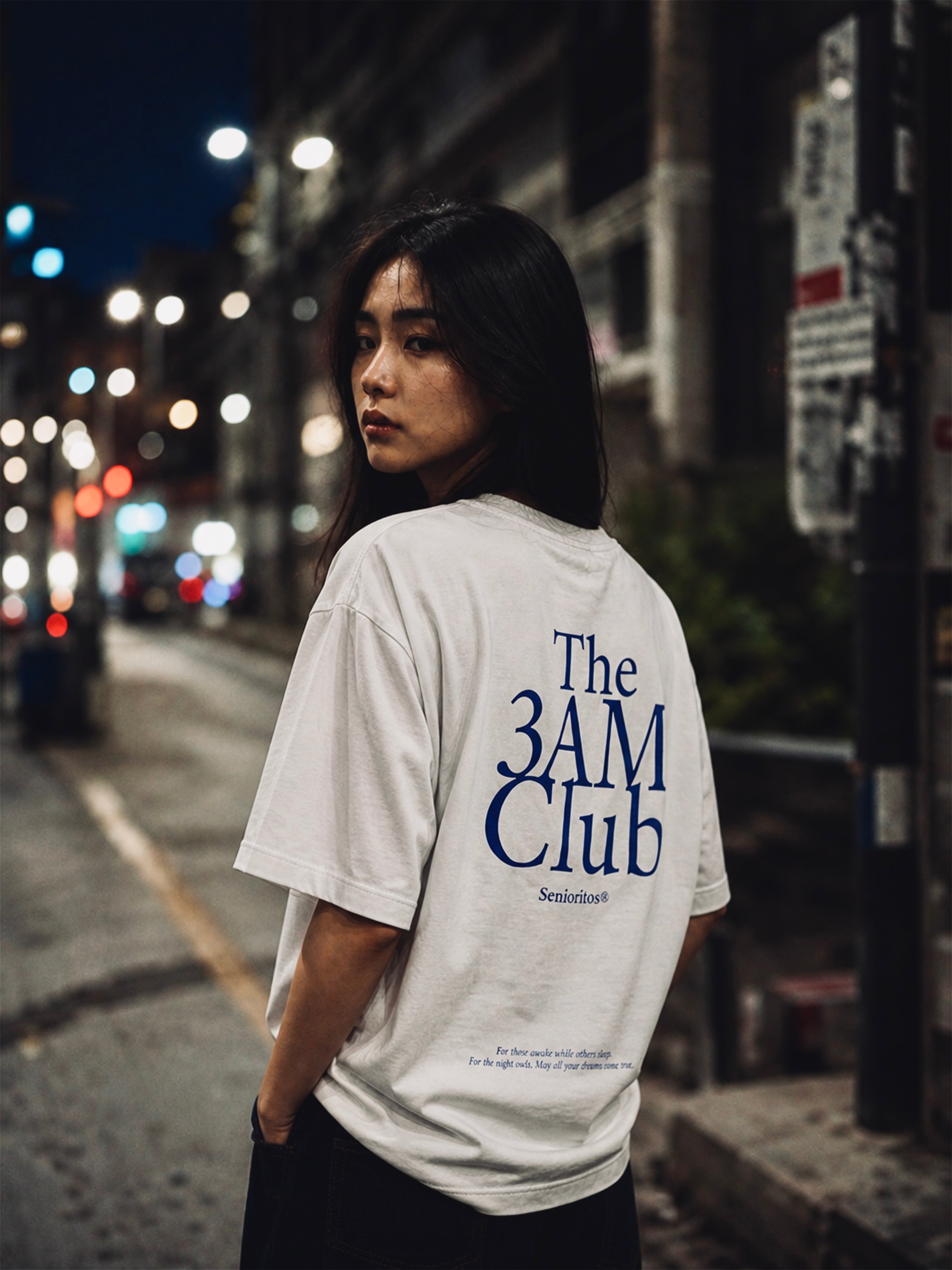 3AM CLUB BOXY TEE | CLEAR WHITE