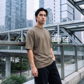 BOXY PLAIN TEE | KHAKI