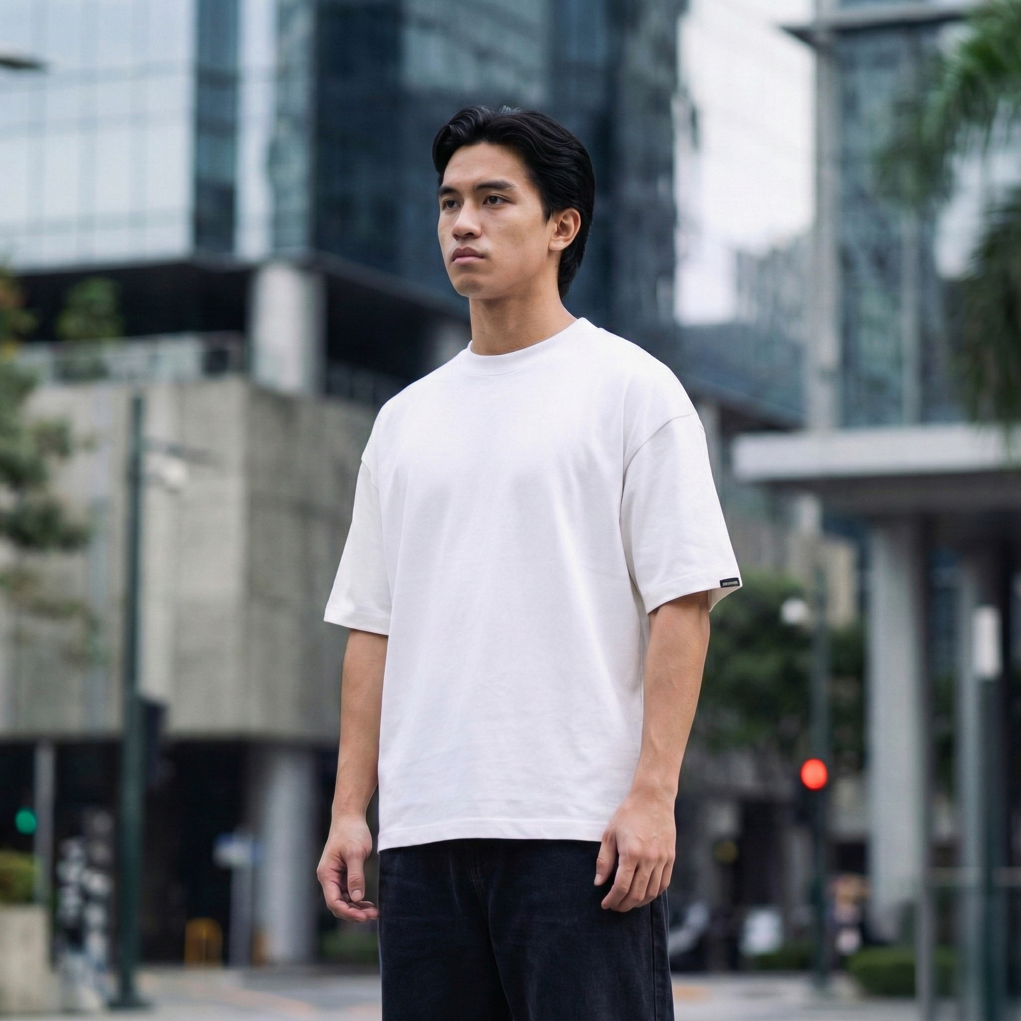 BOXY PLAIN TEE | WHITE