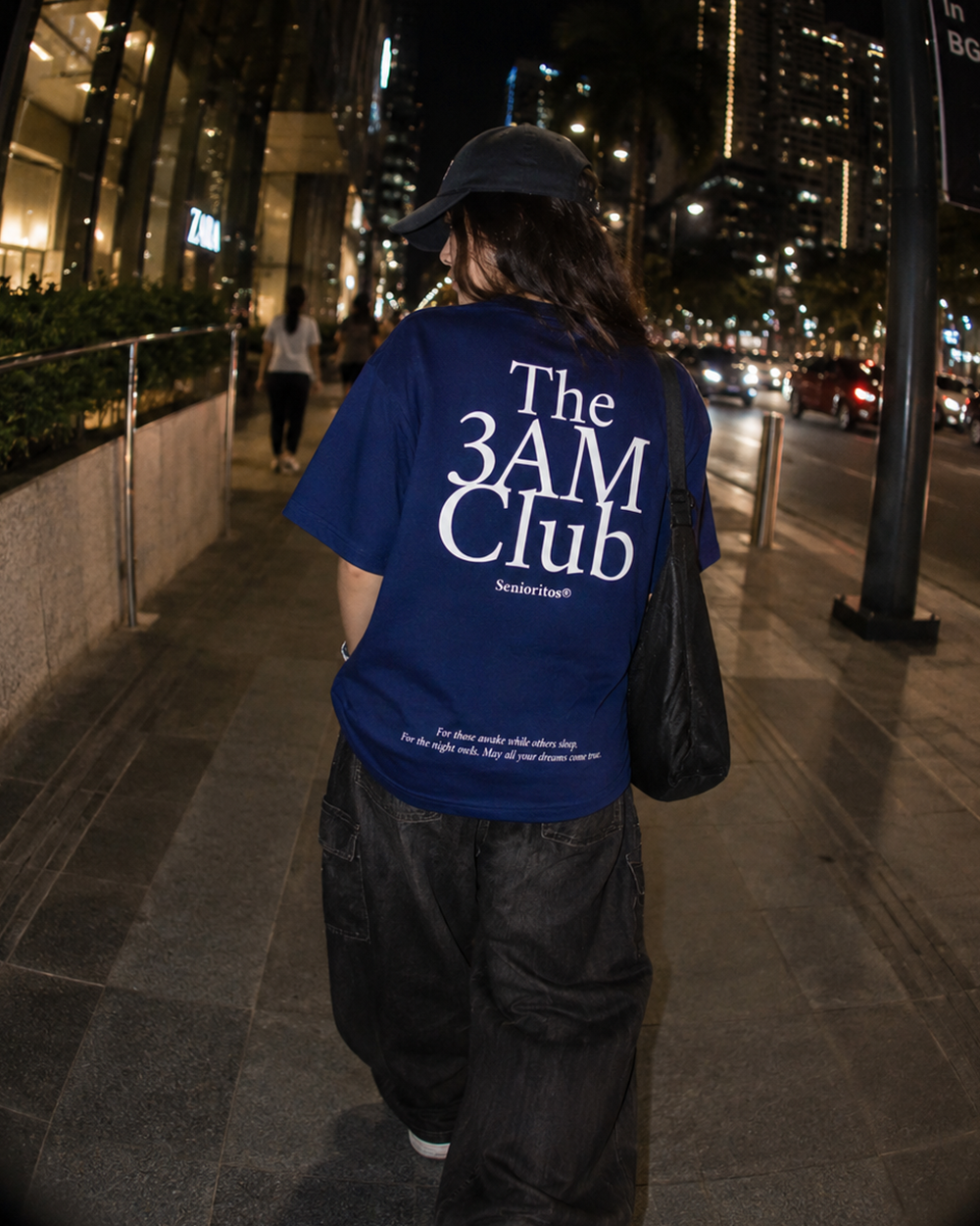 3AM CLUB BOXY TEE | MIDNIGHT BLUE