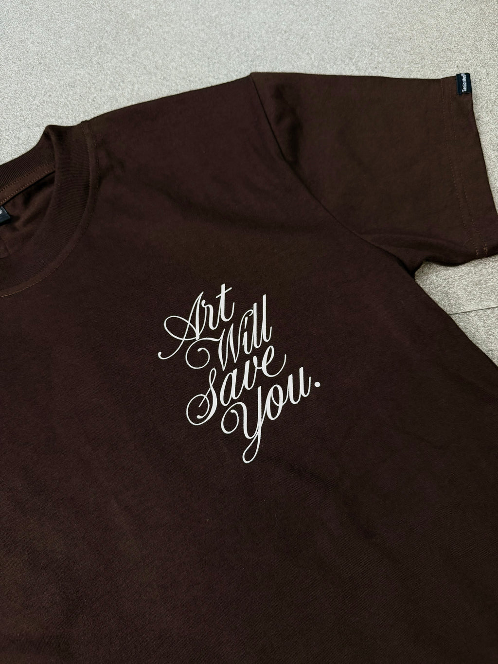 ART WILL SAVE YOU TEE | DARK BROWN