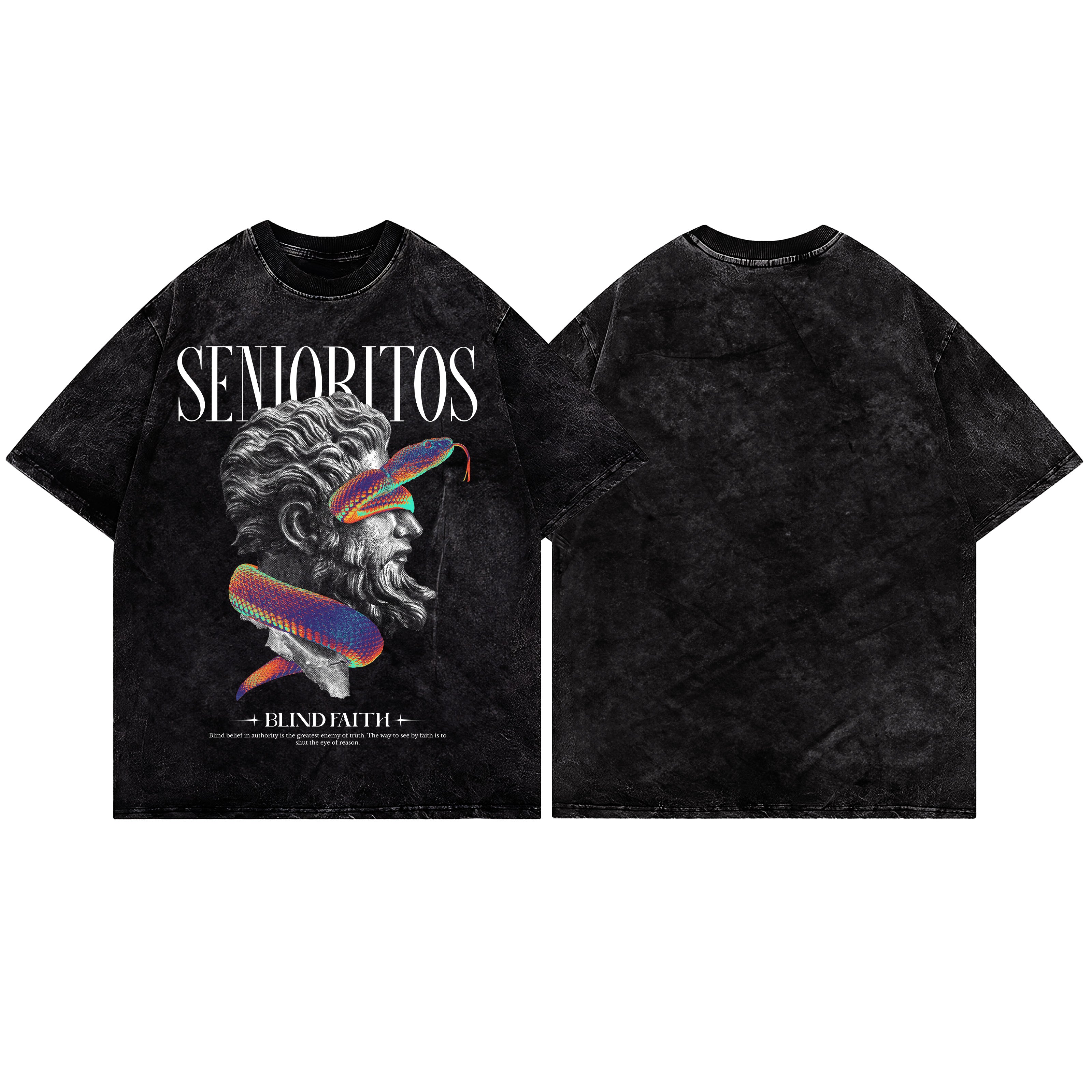 BLIND FAITH ACID OVERSIZED TEE | BLACK