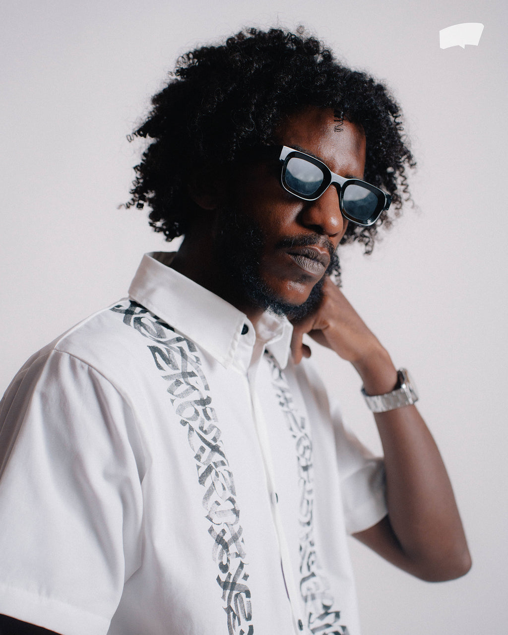 CALLIGRAFFITI BUTTON DOWN POLO 01 | WHITE