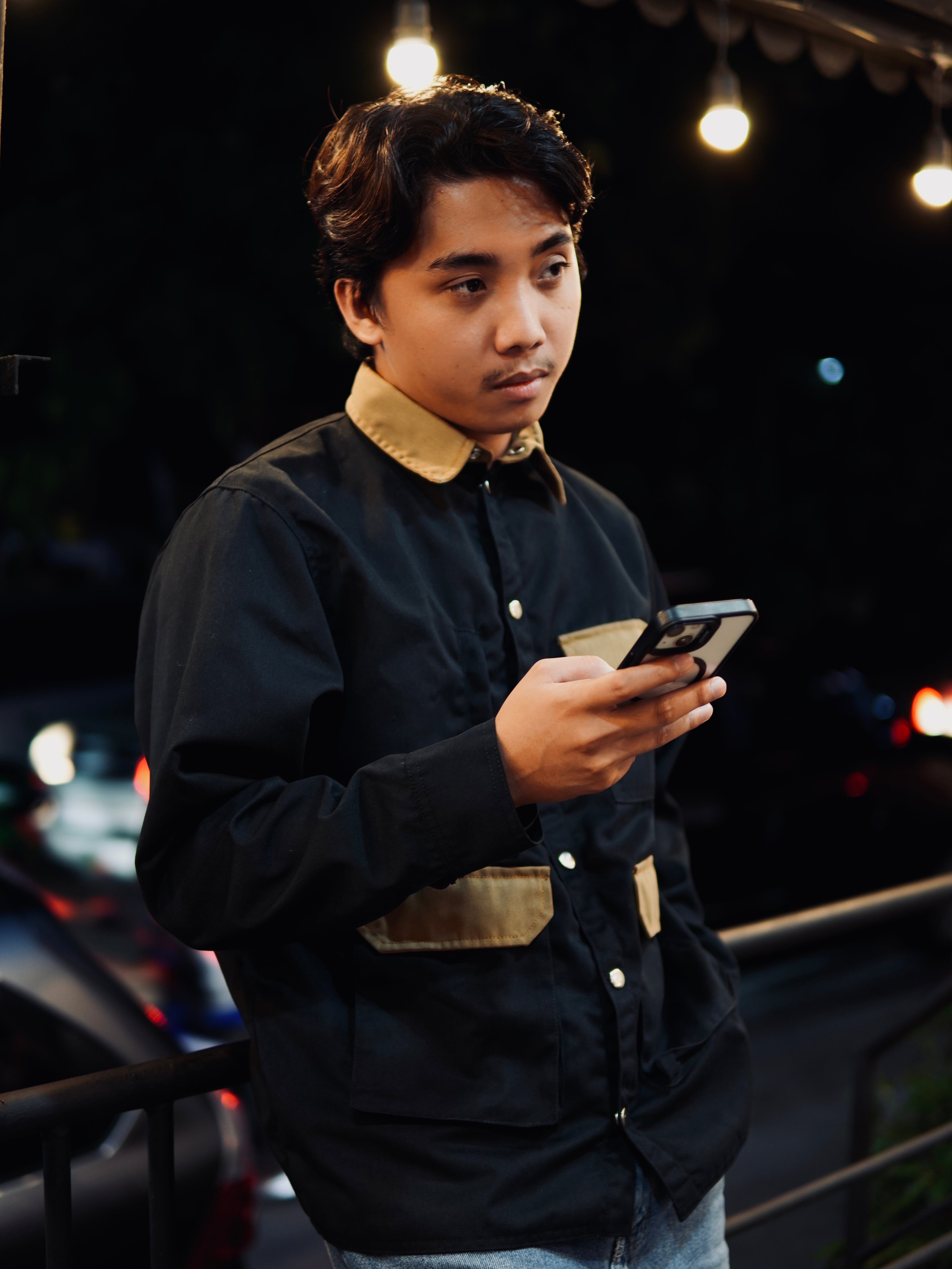 SIGMA SNAP BUTTON DOWN COLLARED JACKET 01 | BLACK