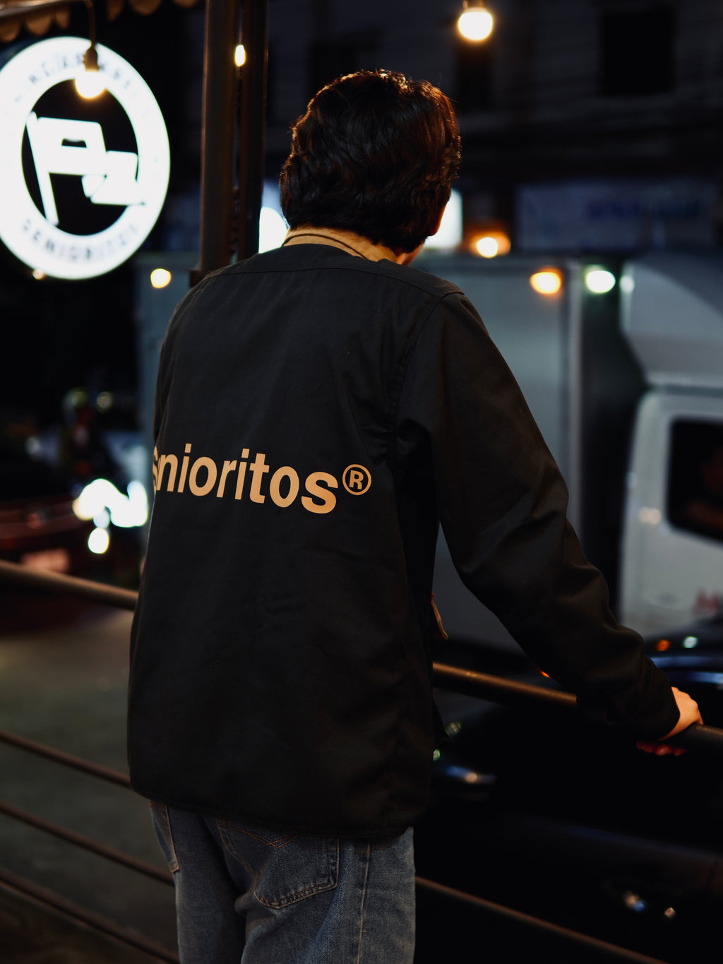 SIGMA SNAP BUTTON DOWN COLLARED JACKET 01 | BLACK