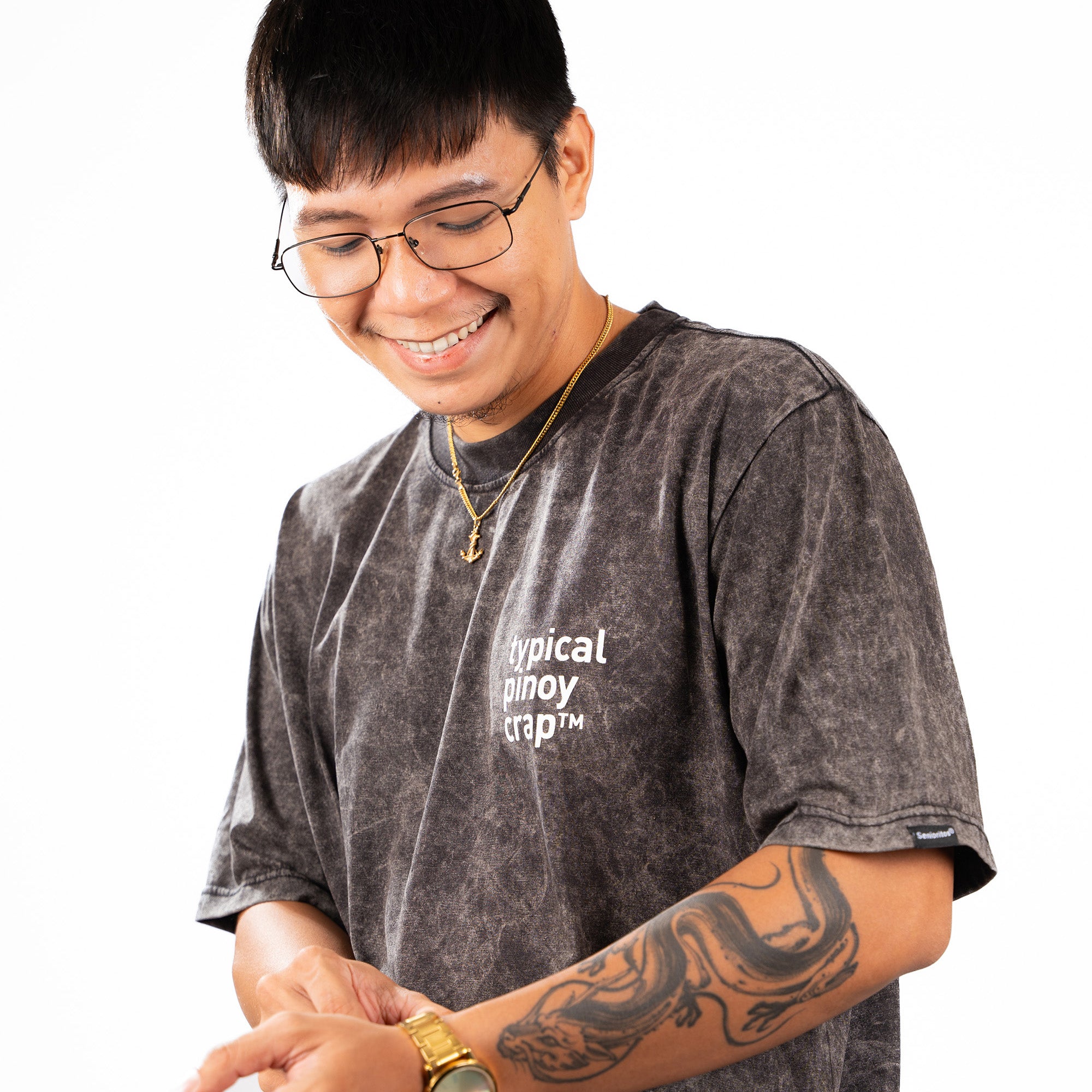 TPC ACID TEE (OVERSIZED) | BLACK | TPCxSENIORITOS® COLLABORATION