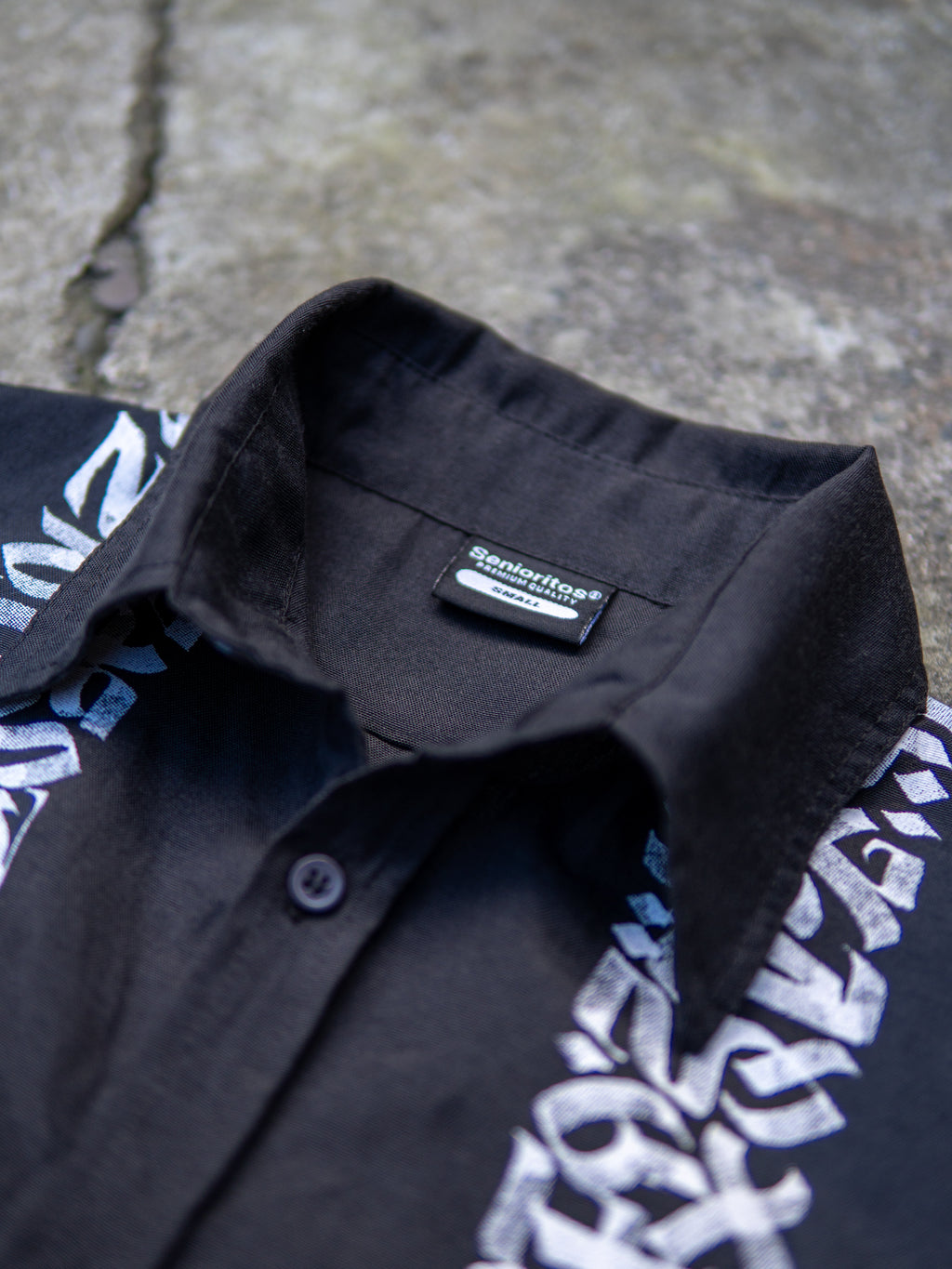 CALLIGRAFFITI BUTTON DOWN POLO 01 | MATTE BLACK