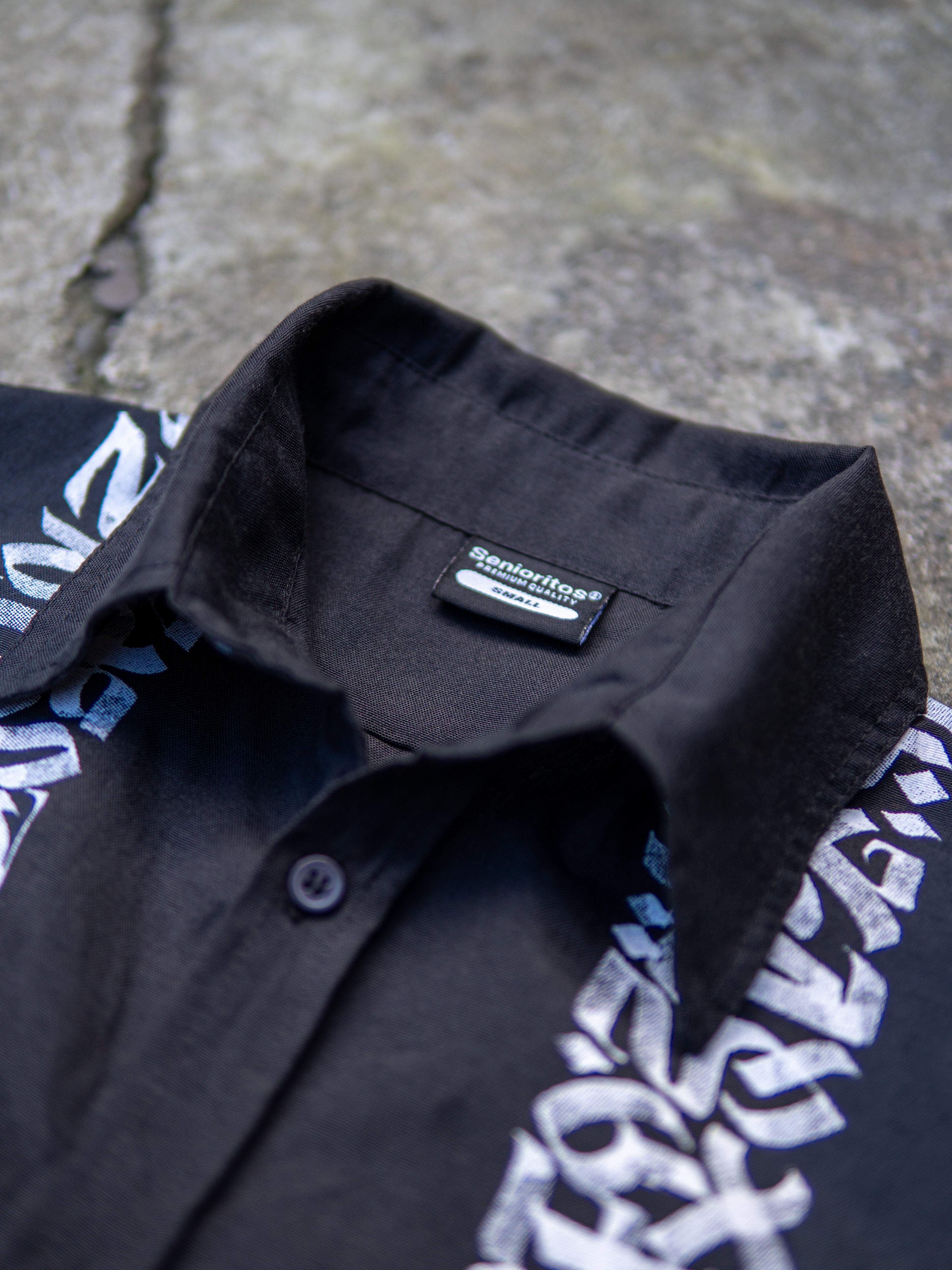 CALLIGRAFFITI BUTTON DOWN POLO 01 | MATTE BLACK