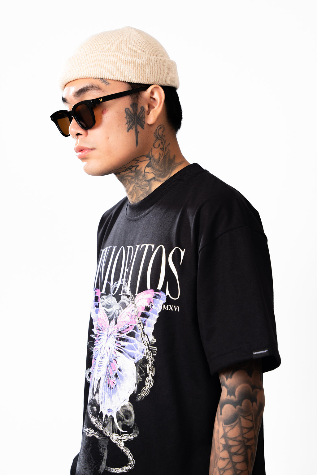 CHAINED SPIRIT (BUTTERFLY) TEE | BLACK