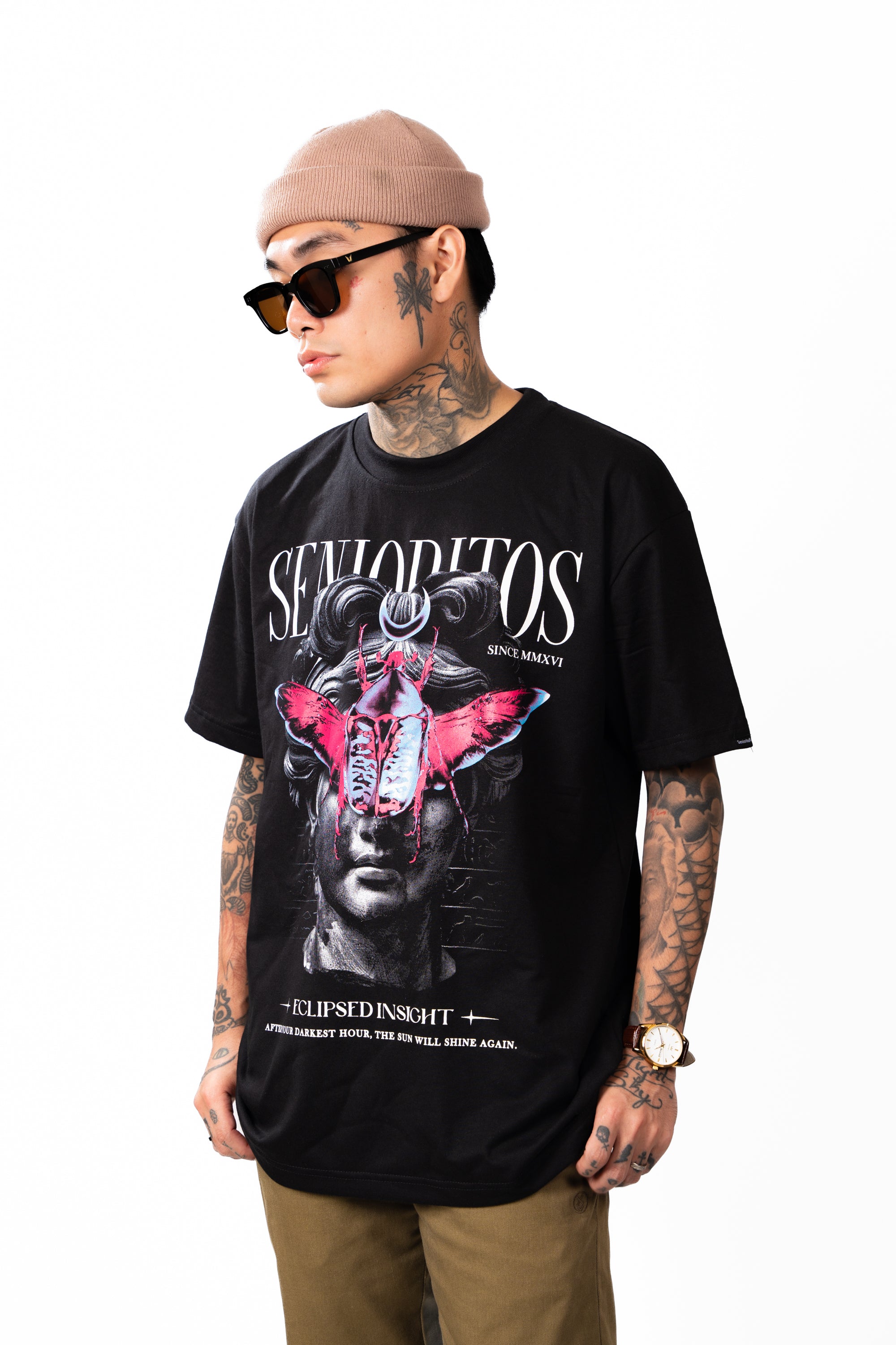 ECLIPSED INSIGHT (BEETLE) TEE | BLACK