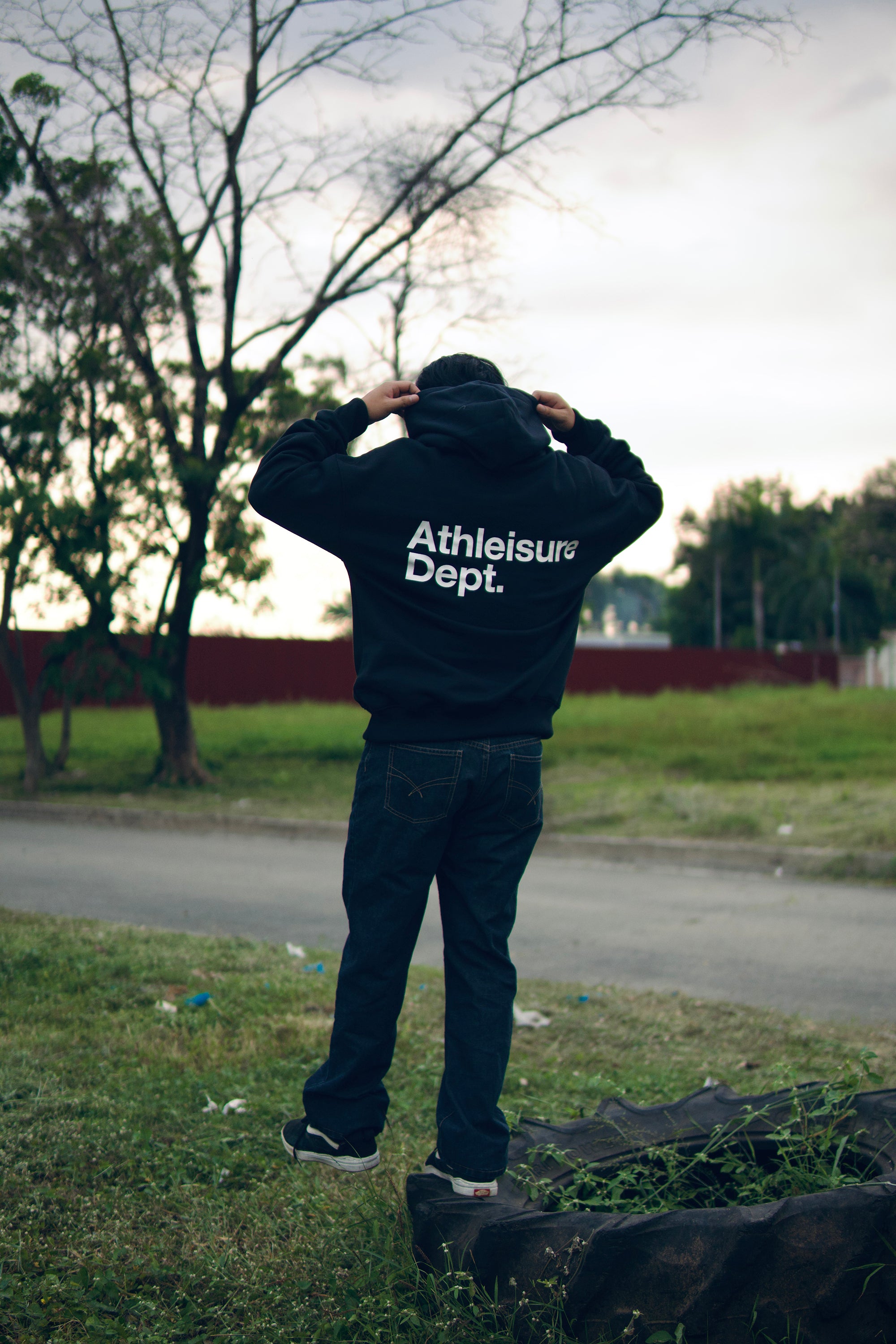 ATHLEISURE DEPT OVERSIZED HOODIE | BLACK