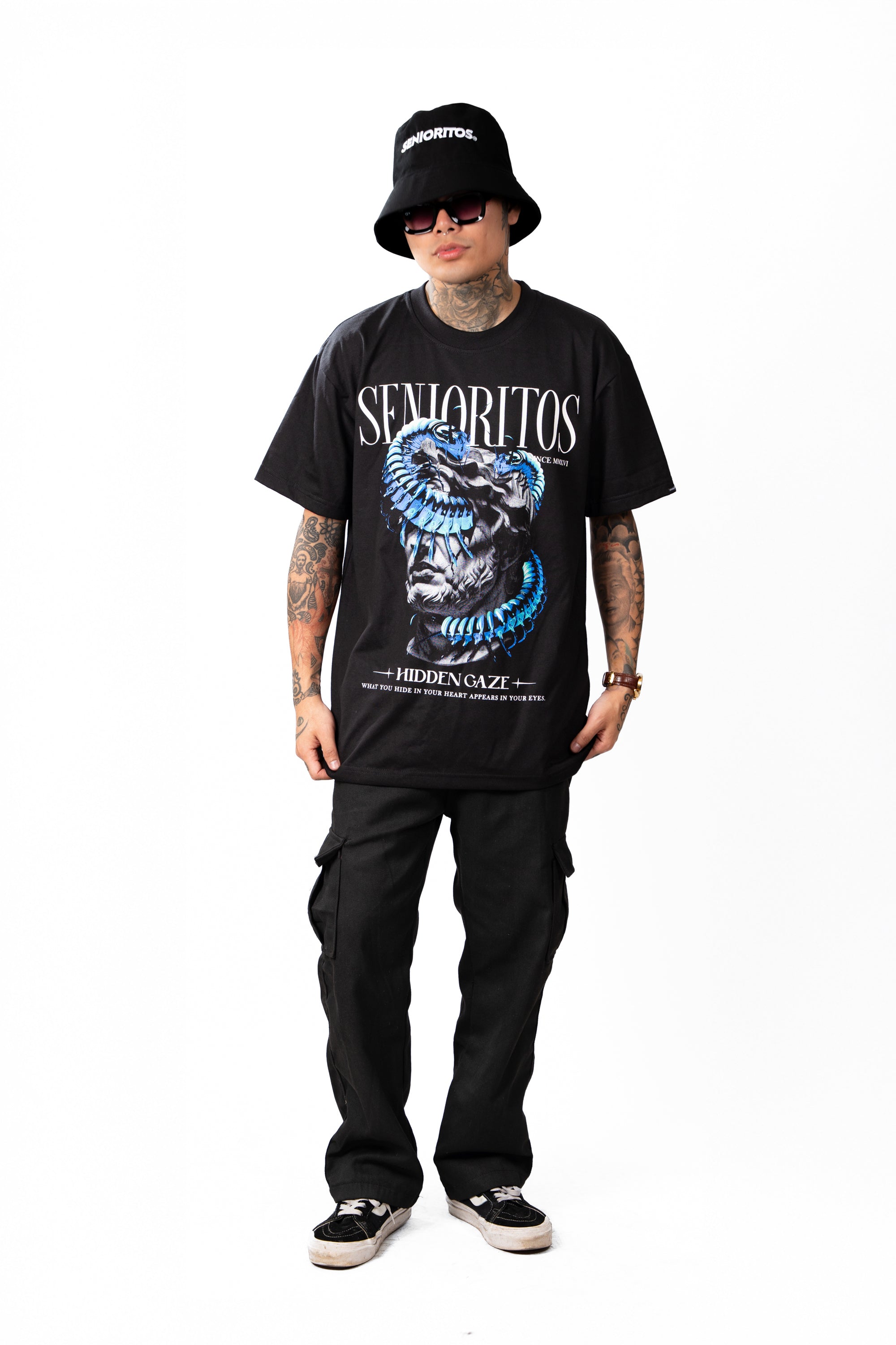 HIDDEN GAZE (CENTIPEDE) TEE | BLACK