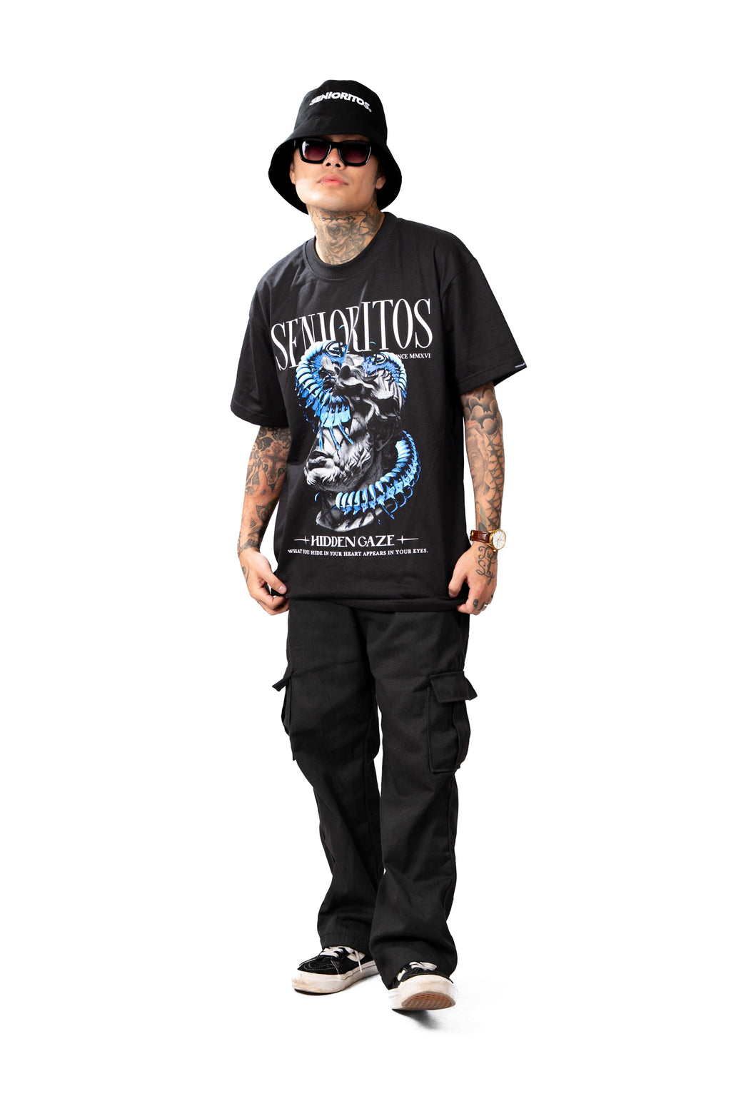 HIDDEN GAZE (CENTIPEDE) TEE | BLACK