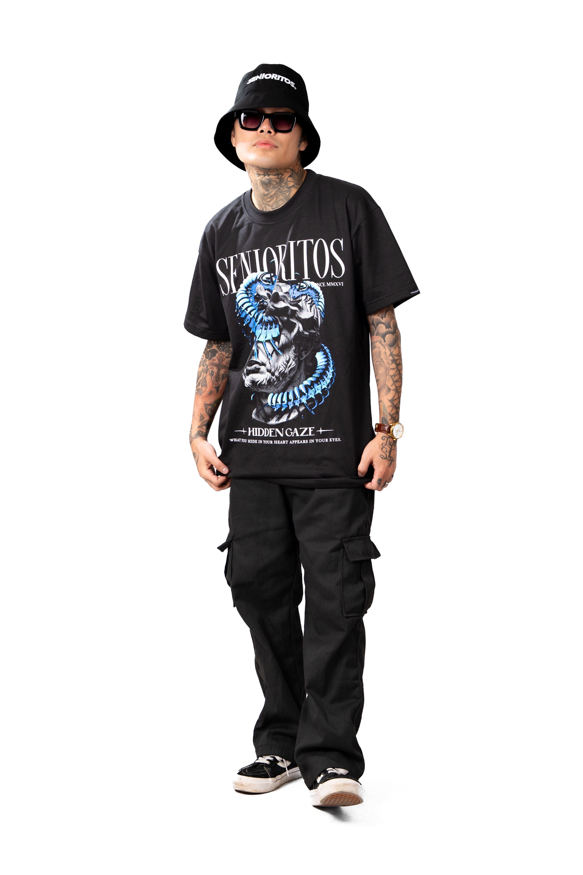 HIDDEN GAZE (CENTIPEDE) TEE | BLACK