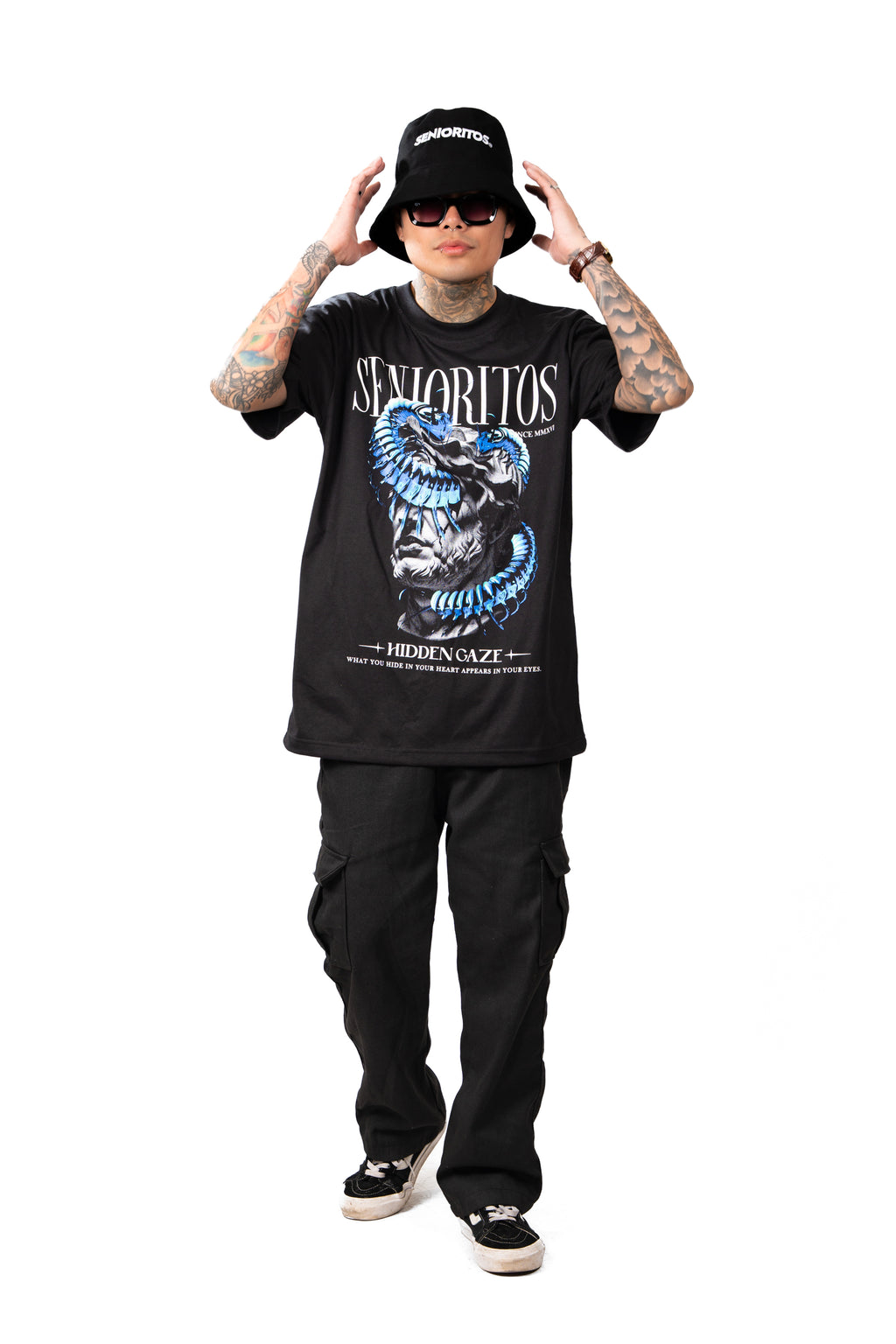 HIDDEN GAZE (CENTIPEDE) TEE | BLACK