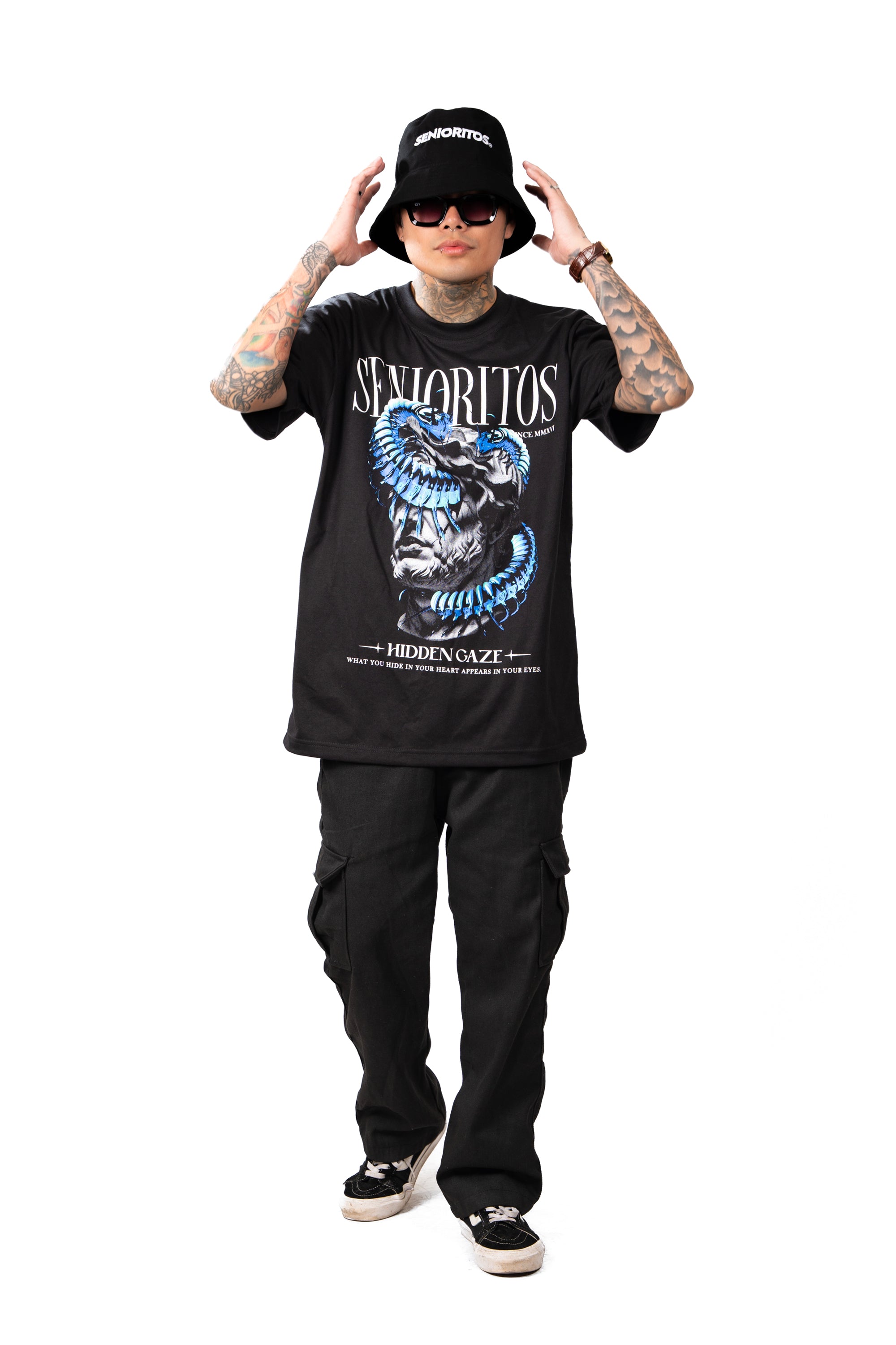 HIDDEN GAZE (CENTIPEDE) TEE | BLACK