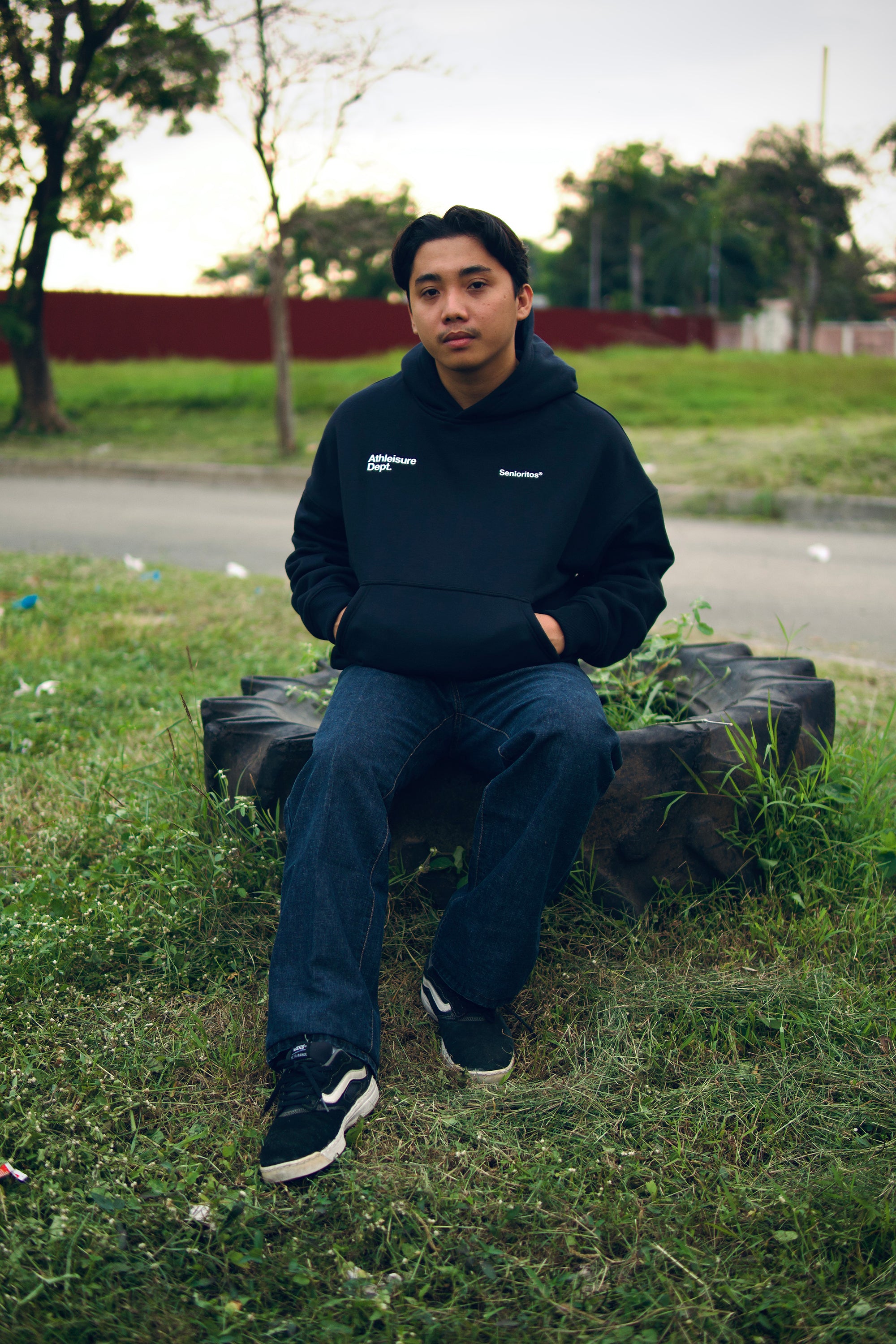 ATHLEISURE DEPT OVERSIZED HOODIE | BLACK