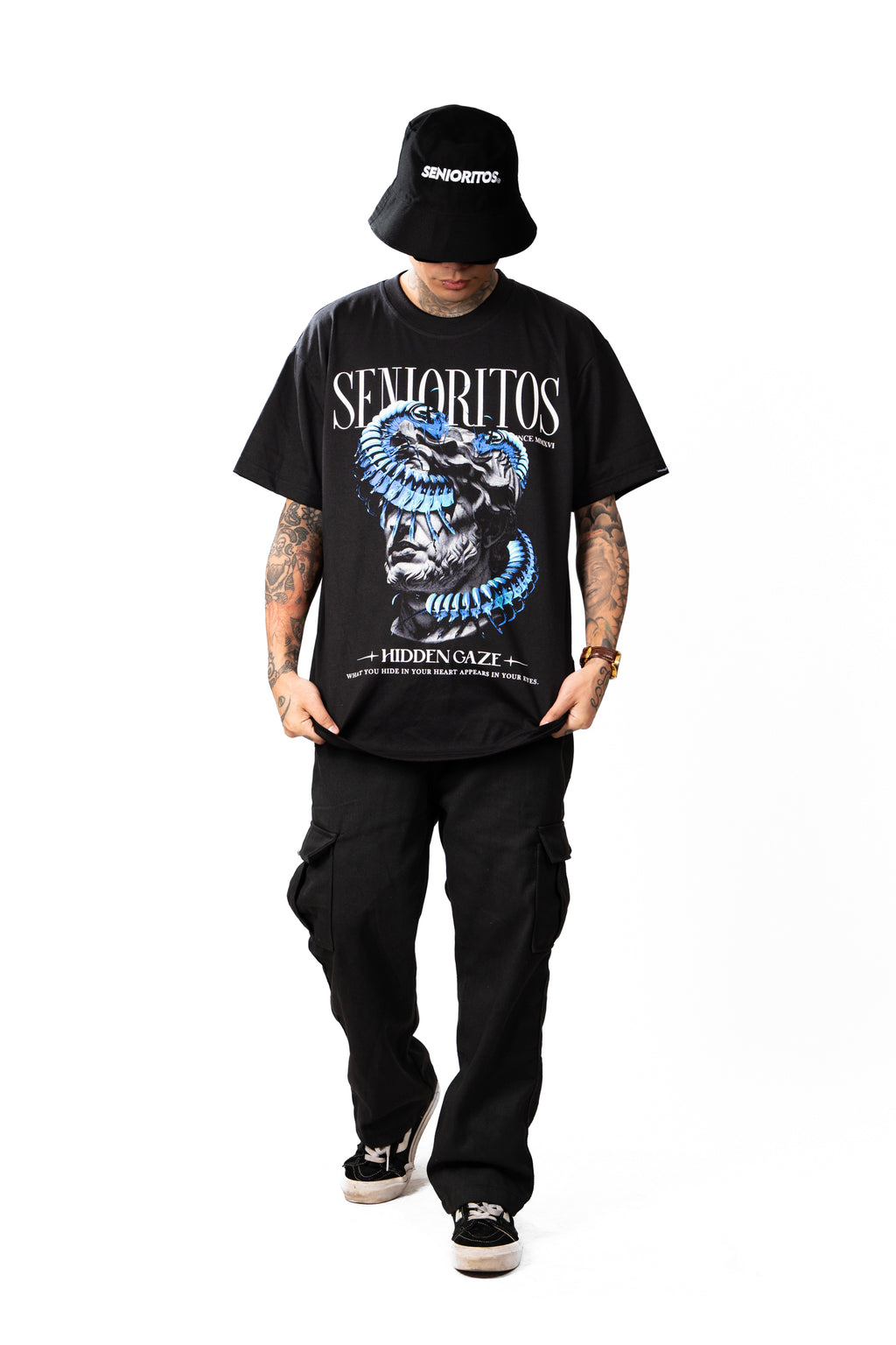 HIDDEN GAZE (CENTIPEDE) TEE | BLACK