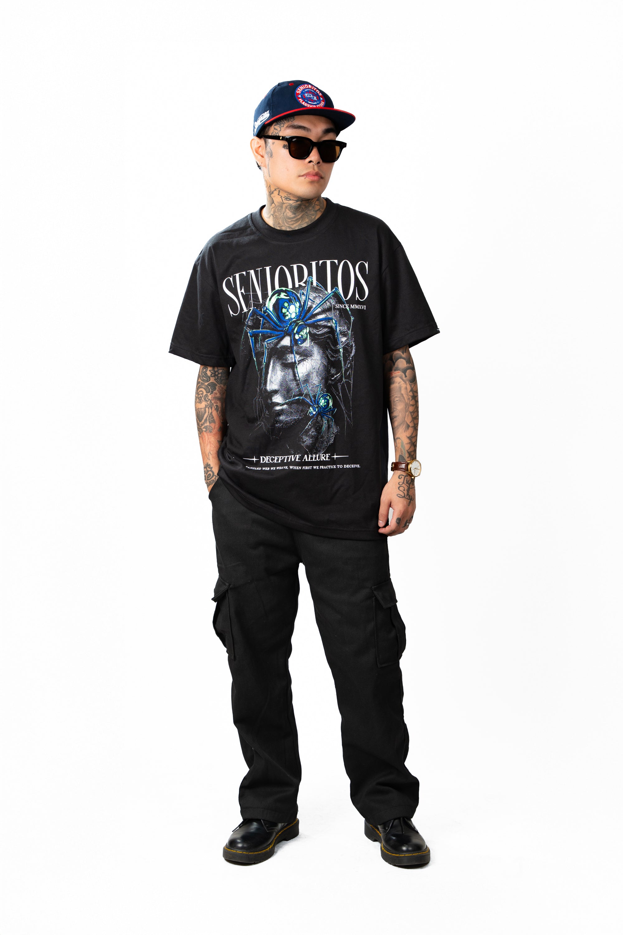 DECEPTIVE ALLURE (SPIDER) TEE | BLACK