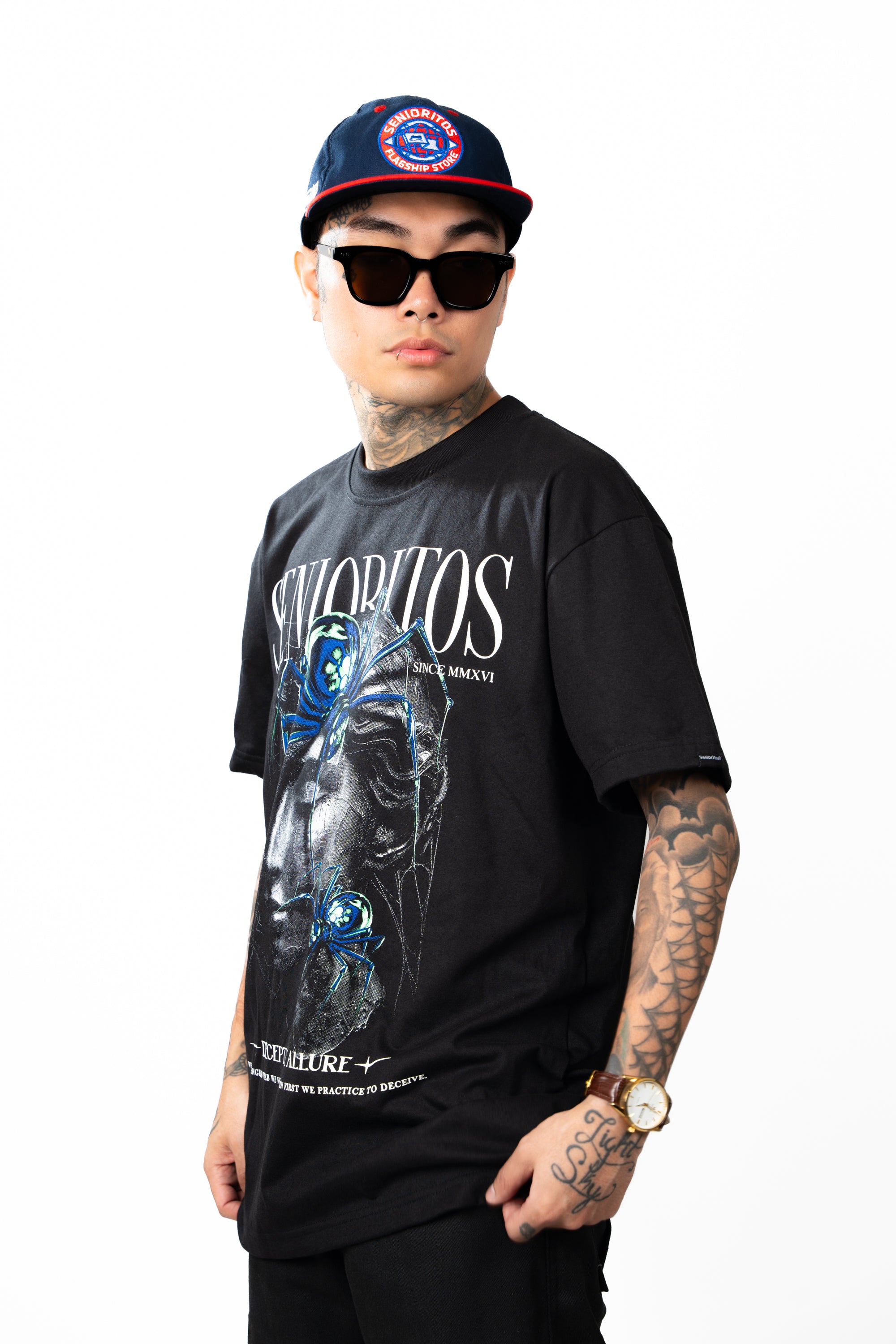 DECEPTIVE ALLURE (SPIDER) TEE | BLACK