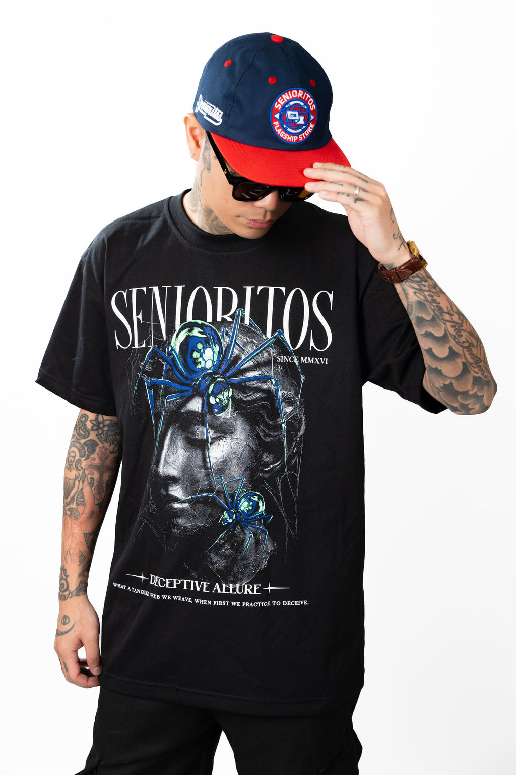 DECEPTIVE ALLURE (SPIDER) TEE | BLACK