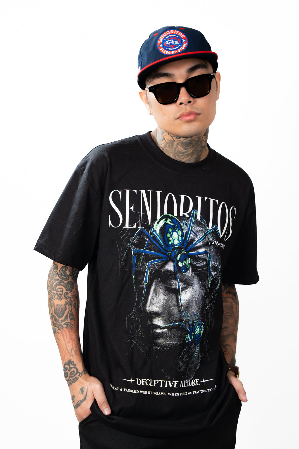 DECEPTIVE ALLURE (SPIDER) TEE | BLACK