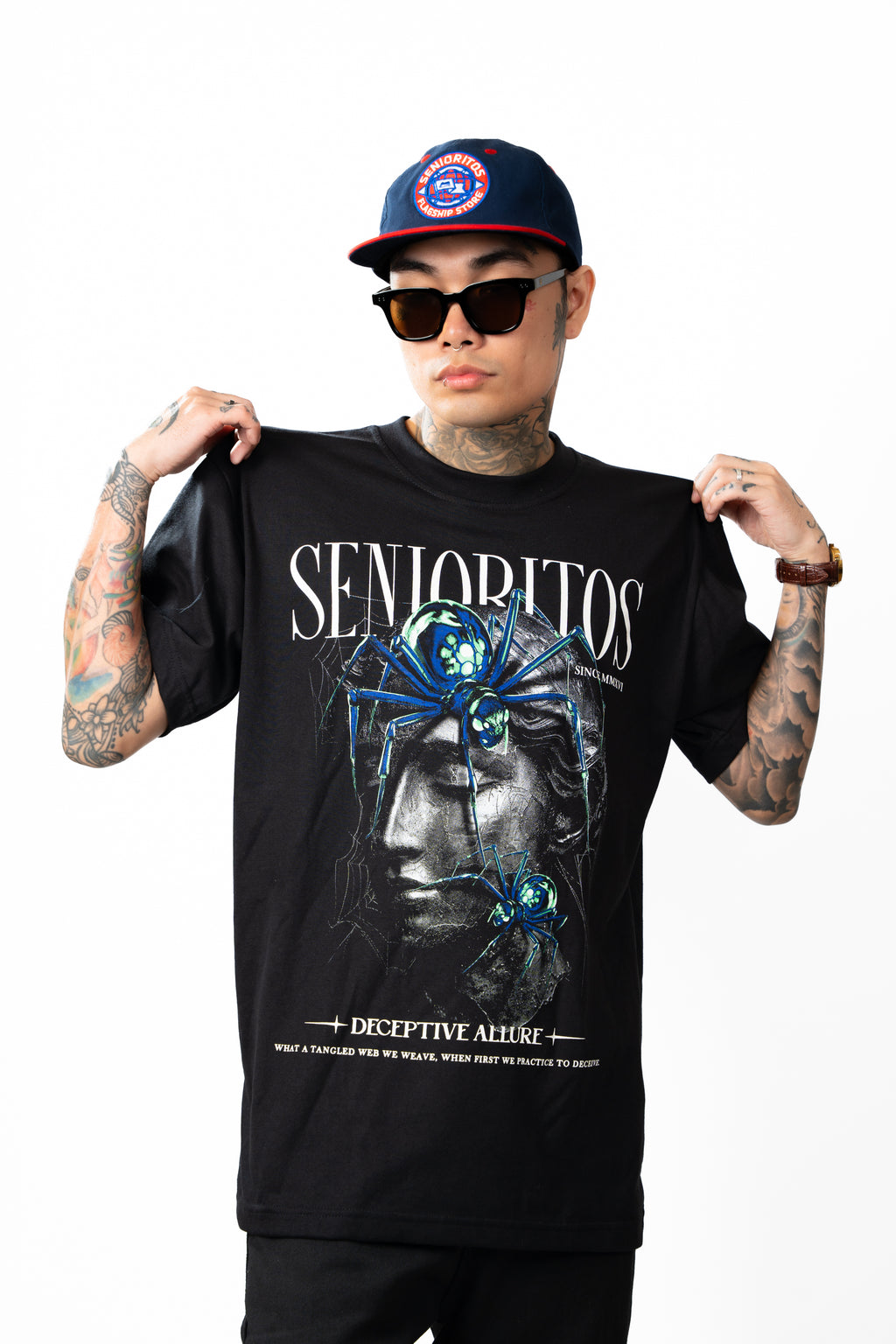 DECEPTIVE ALLURE (SPIDER) TEE | BLACK