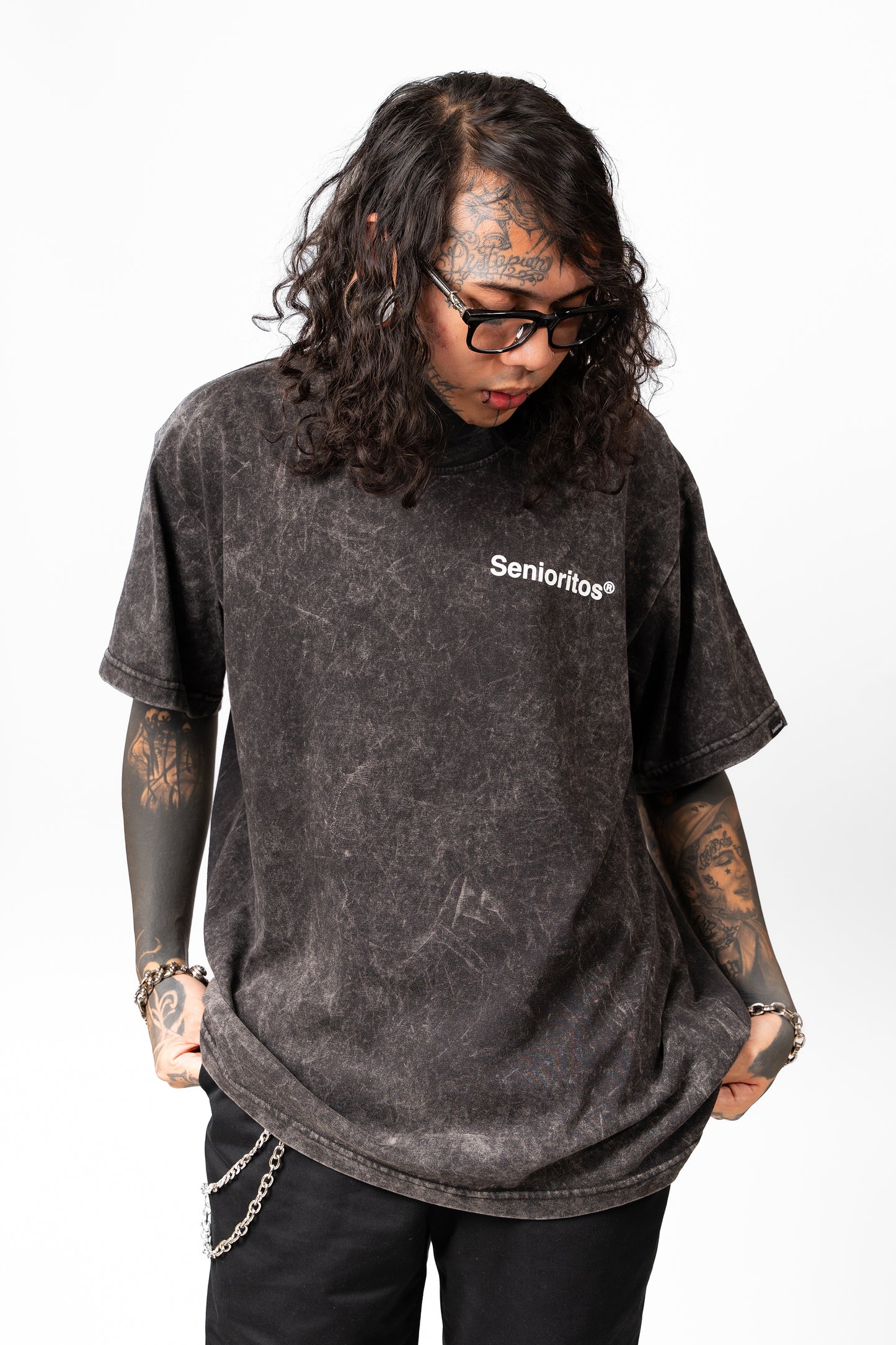 HELVETICA ACID TEE (OVERSIZED) | BLACK