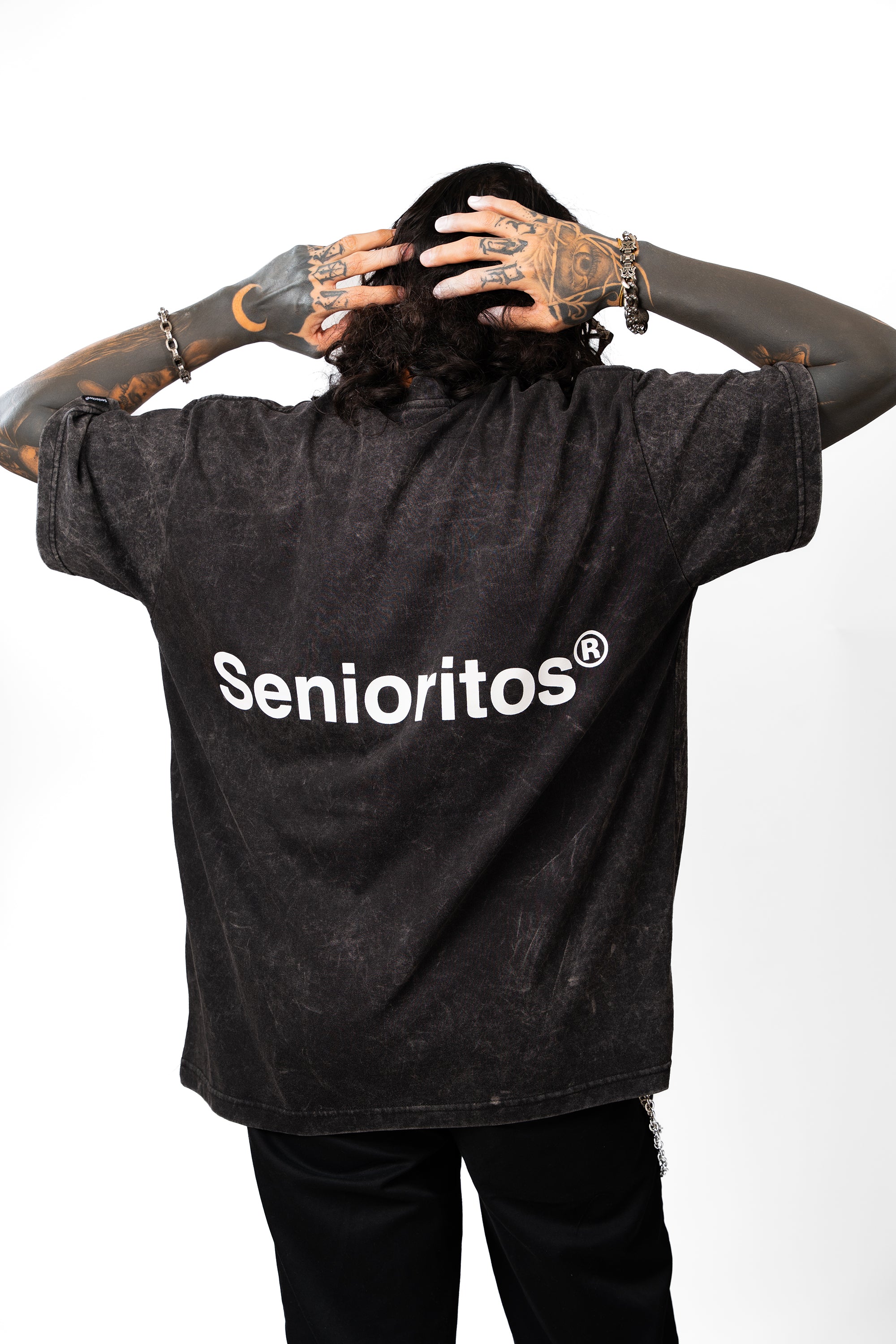 HELVETICA ACID OVERSIZED TEE | BLACK