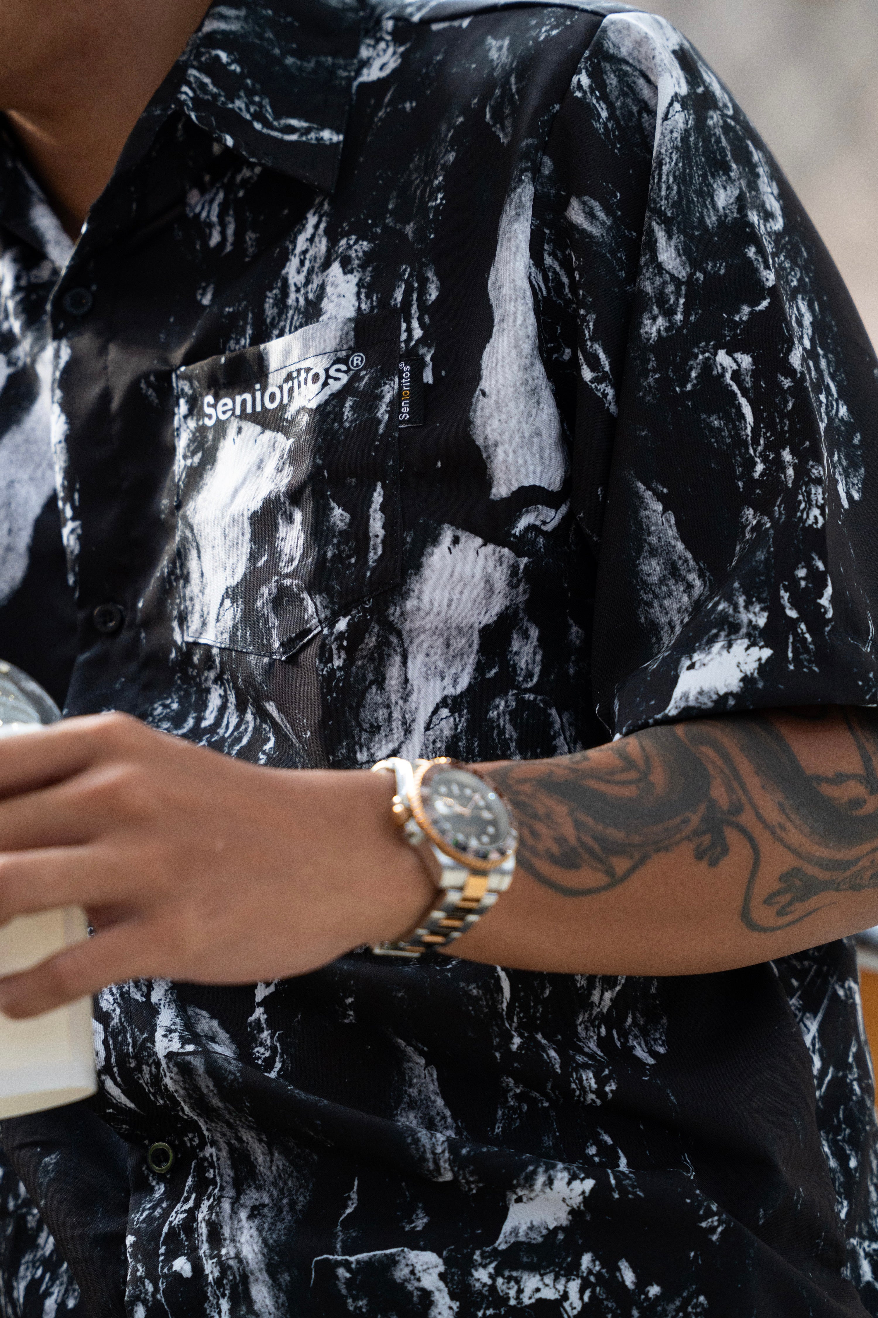 BENGUET BUTTON DOWN POLO | NOIR CHARCOAL