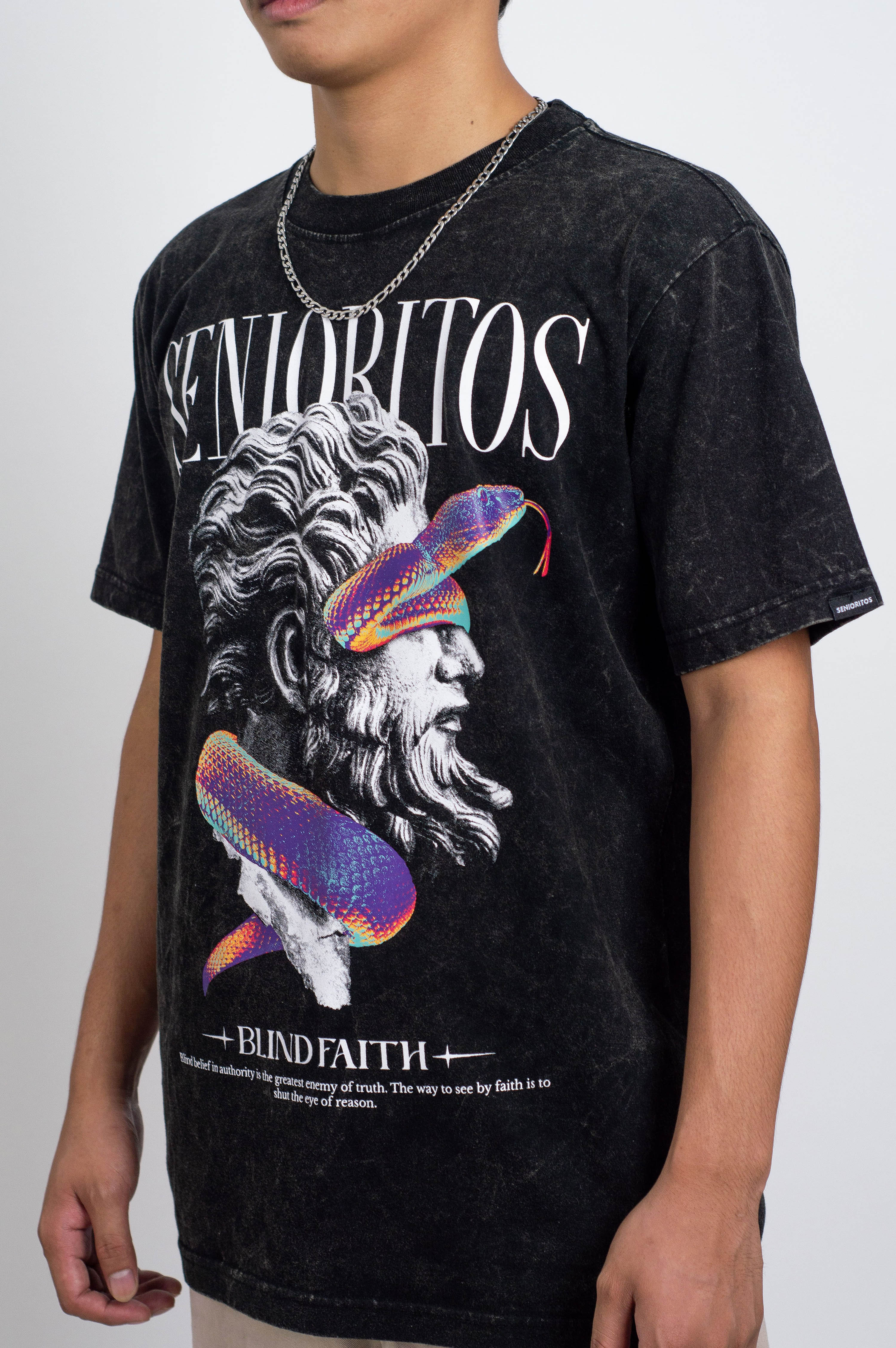BLIND FAITH ACID OVERSIZED TEE | BLACK