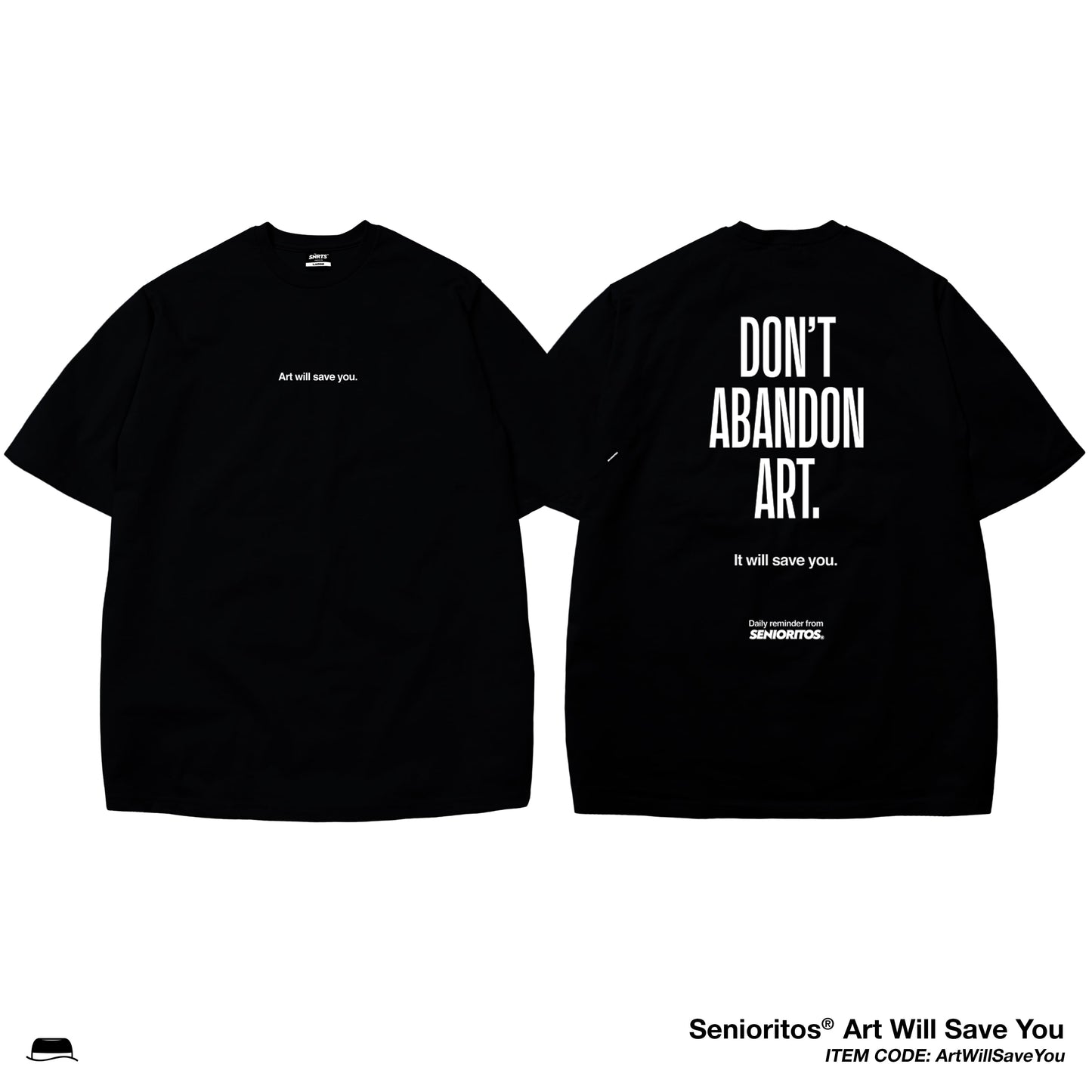 DON'T ABANDON ART TEE | BLACK