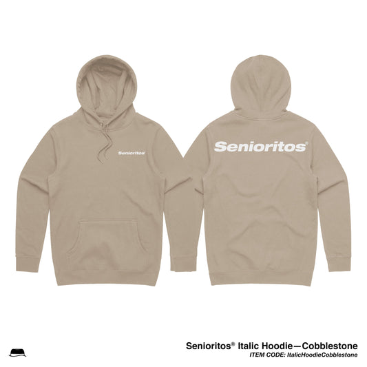 ITALIC HOODIE | COBBLESTONE