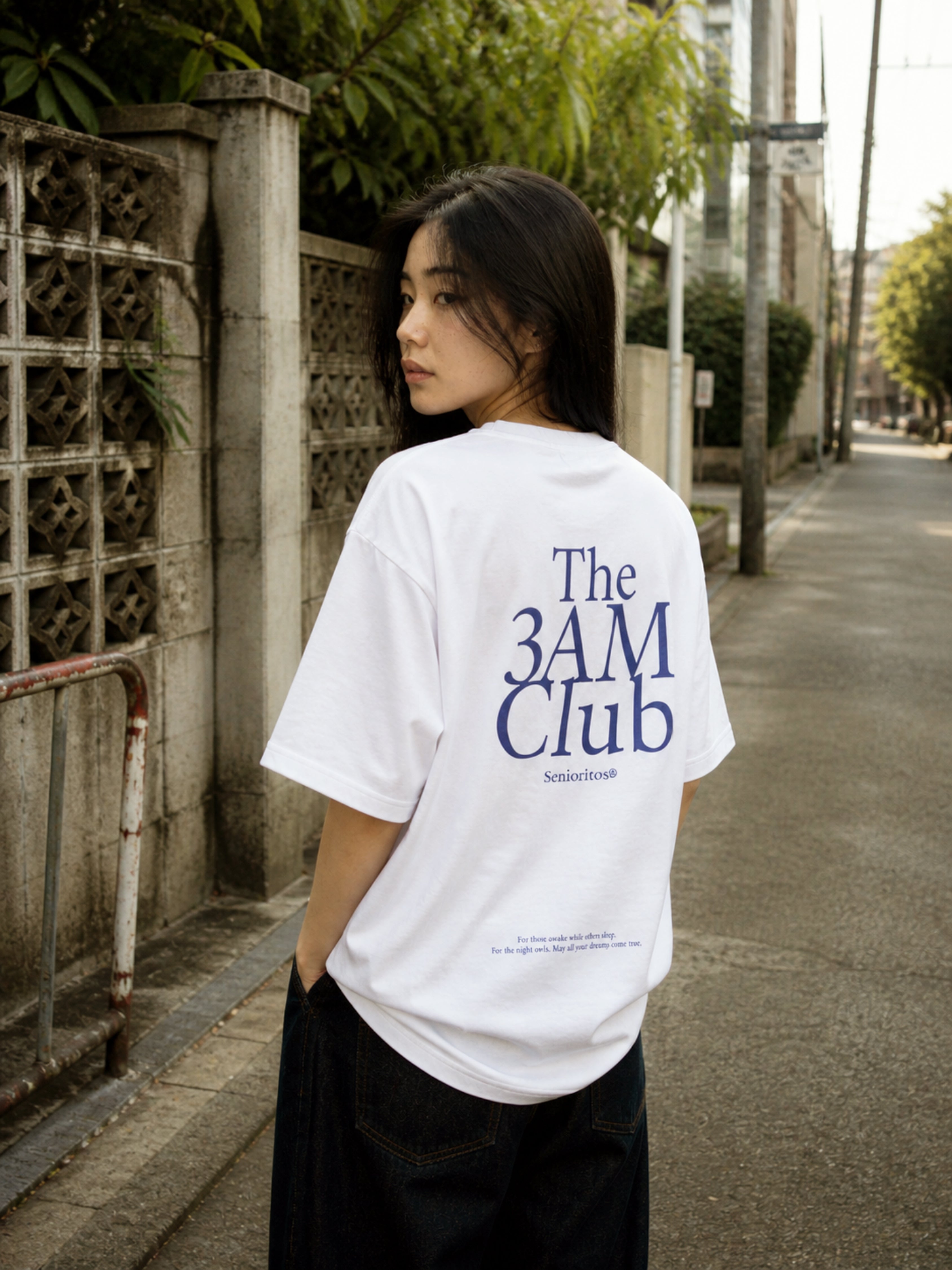 3AM CLUB BOXY TEE | CLEAR WHITE