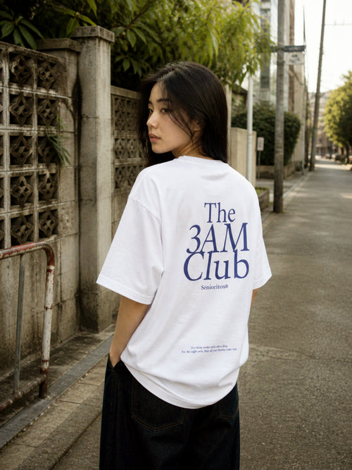 3AM CLUB BOXY TEE | CLEAR WHITE